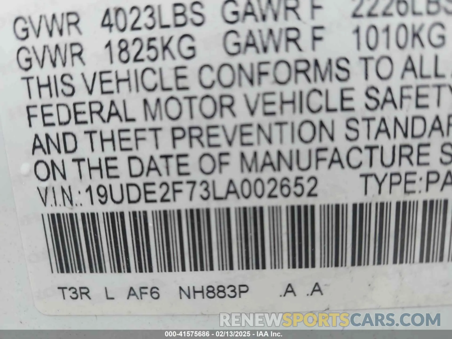 9 Photograph of a damaged car 19UDE2F73LA002652 ACURA ILX 2020