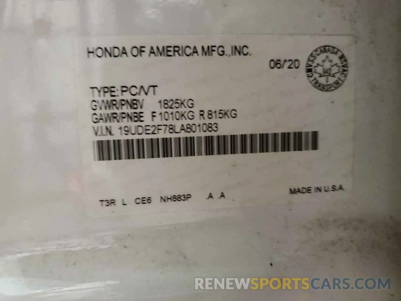 13 Фотография поврежденного автомобиля 19UDE2F78LA801083 ACURA ILX 2020