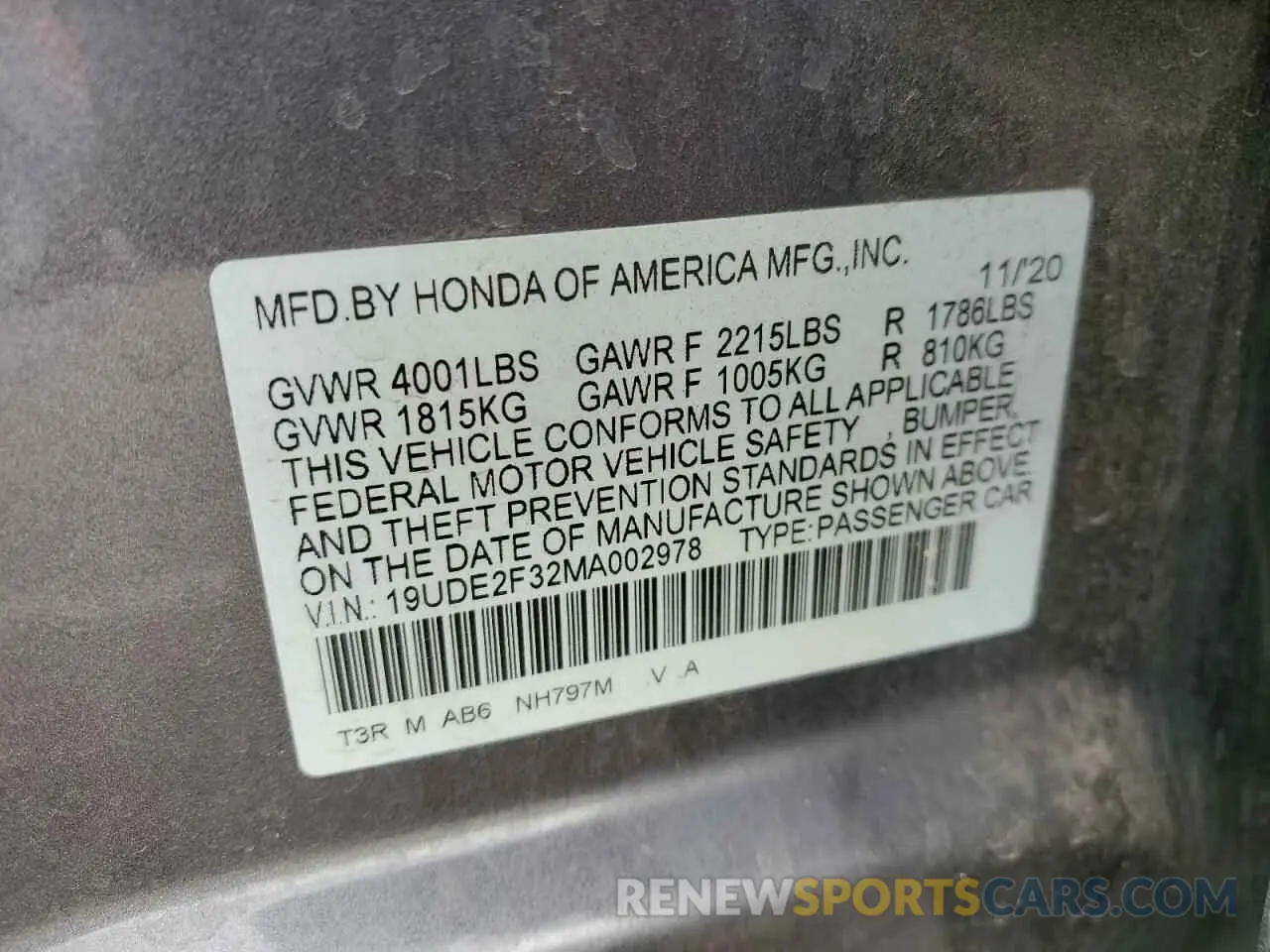 12 Фотография поврежденного автомобиля 19UDE2F32MA002978 ACURA ILX 2021