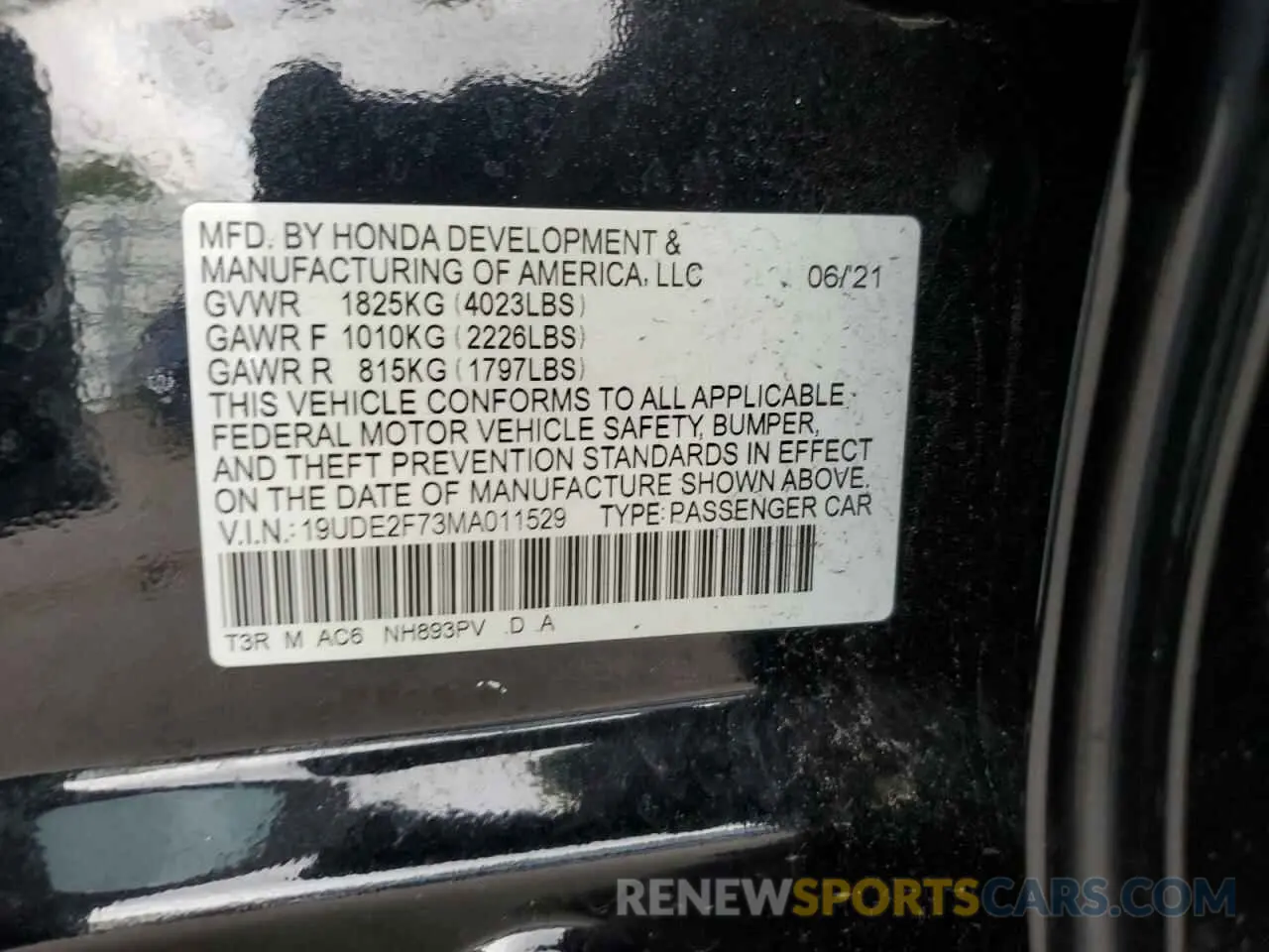 14 Photograph of a damaged car 19UDE2F73MA011529 ACURA ILX 2021
