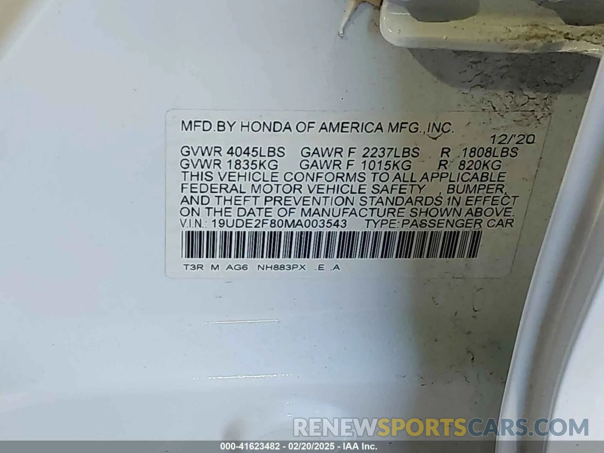 9 Photograph of a damaged car 19UDE2F80MA003543 ACURA ILX 2021