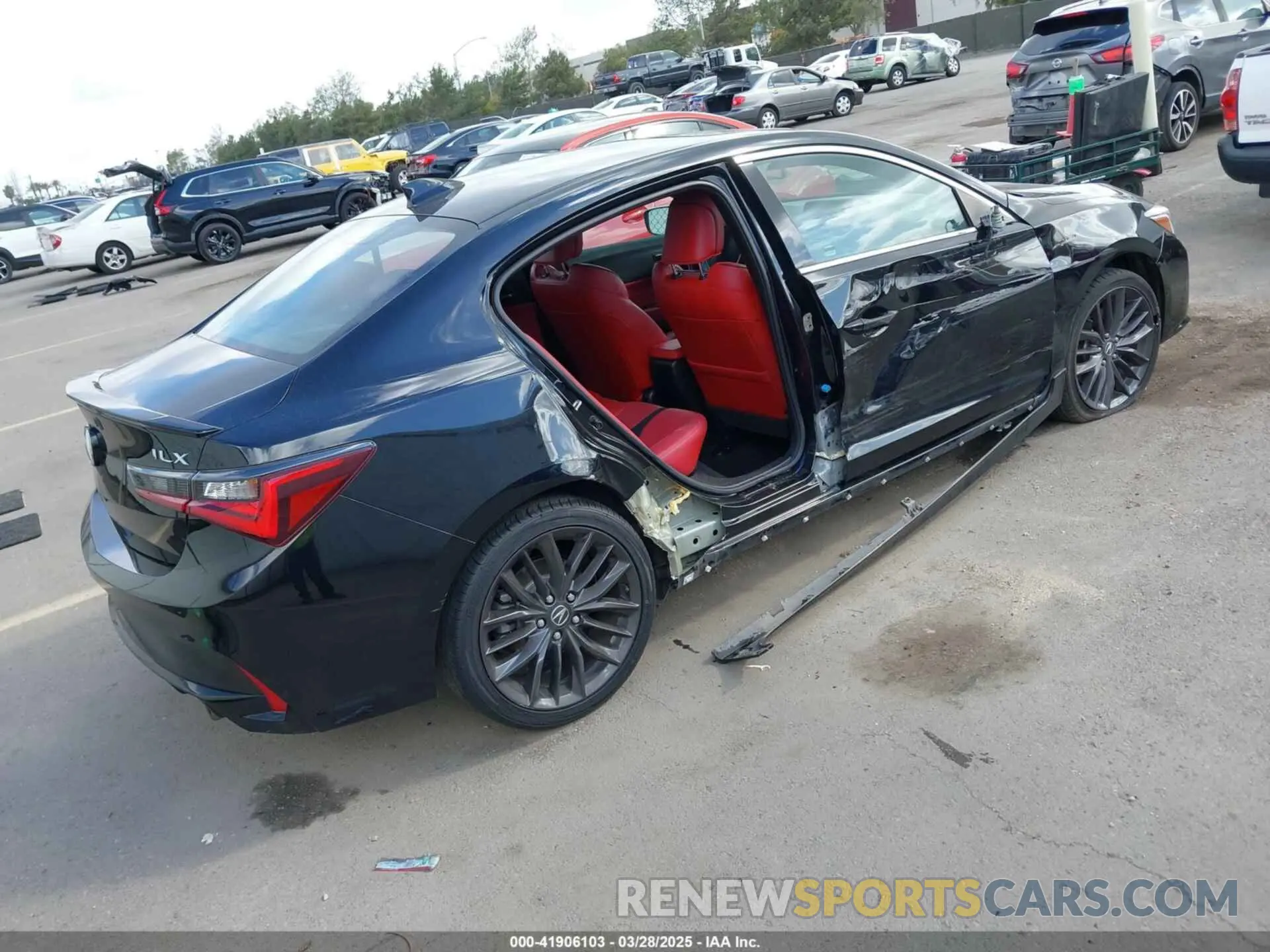 4 Фотография поврежденного автомобиля 19UDE2F87MA004091 ACURA ILX 2021