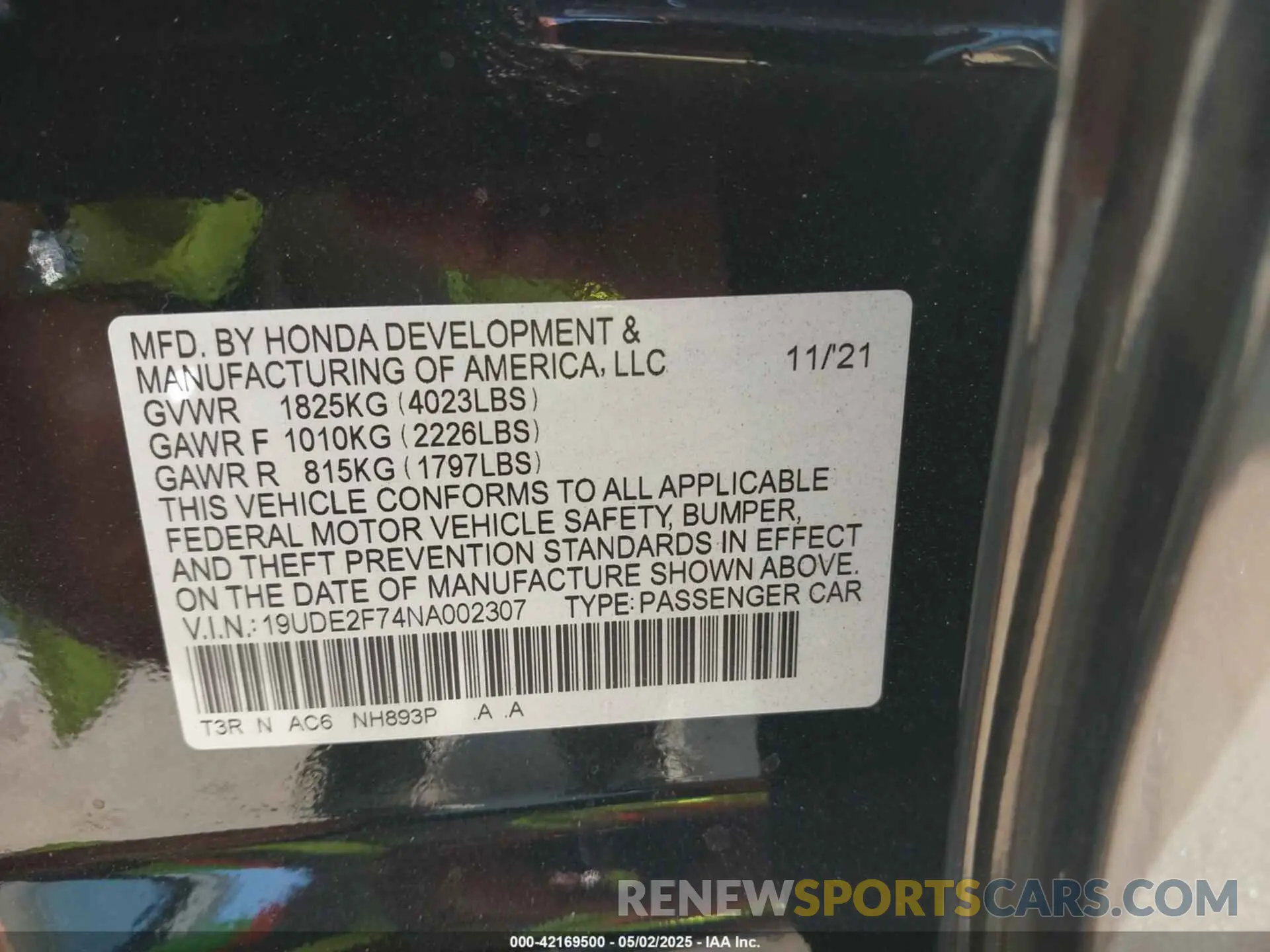 9 Фотография поврежденного автомобиля 19UDE2F74NA002307 ACURA ILX 2022