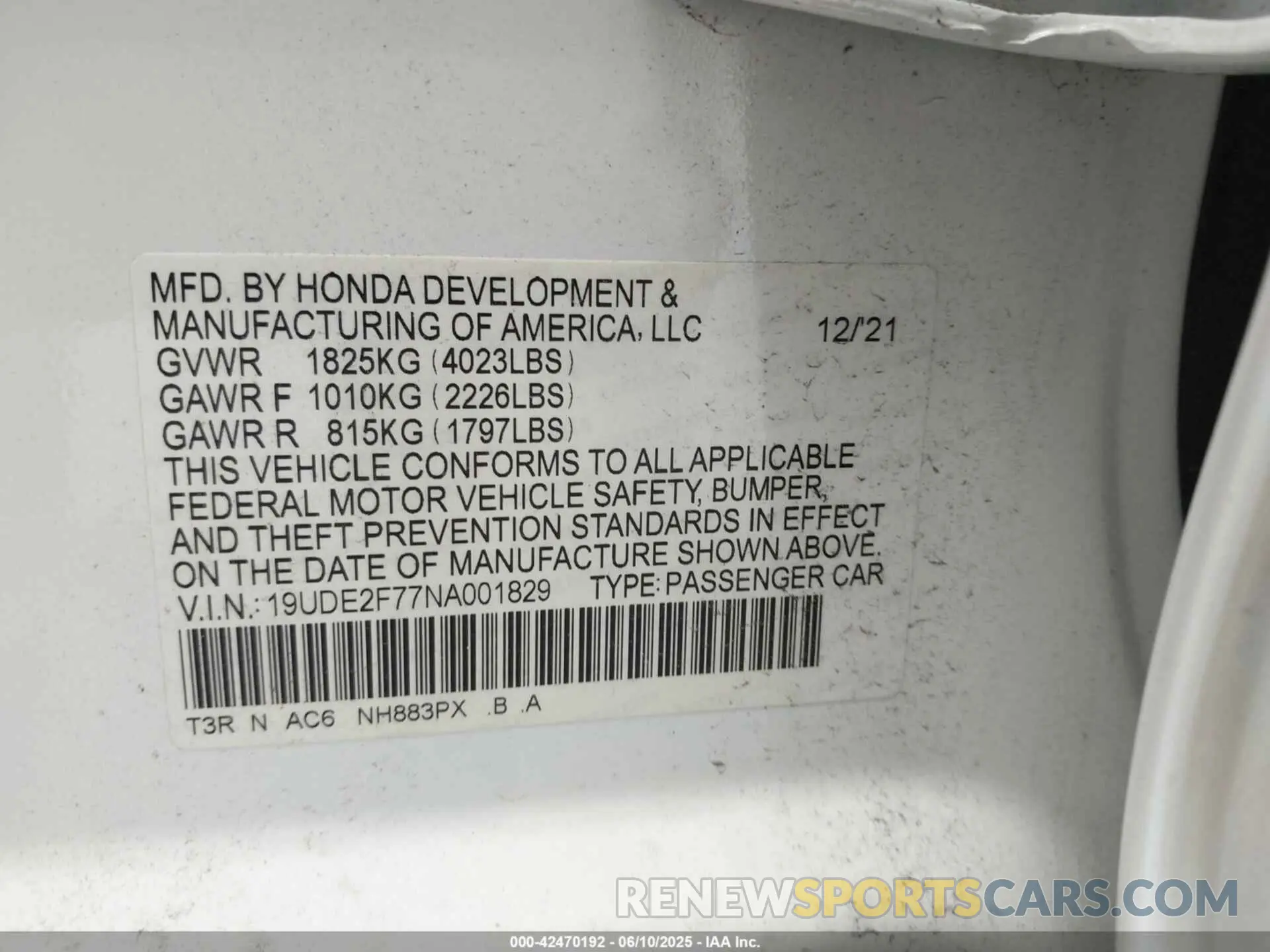 9 Photograph of a damaged car 19UDE2F77NA001829 ACURA ILX 2022