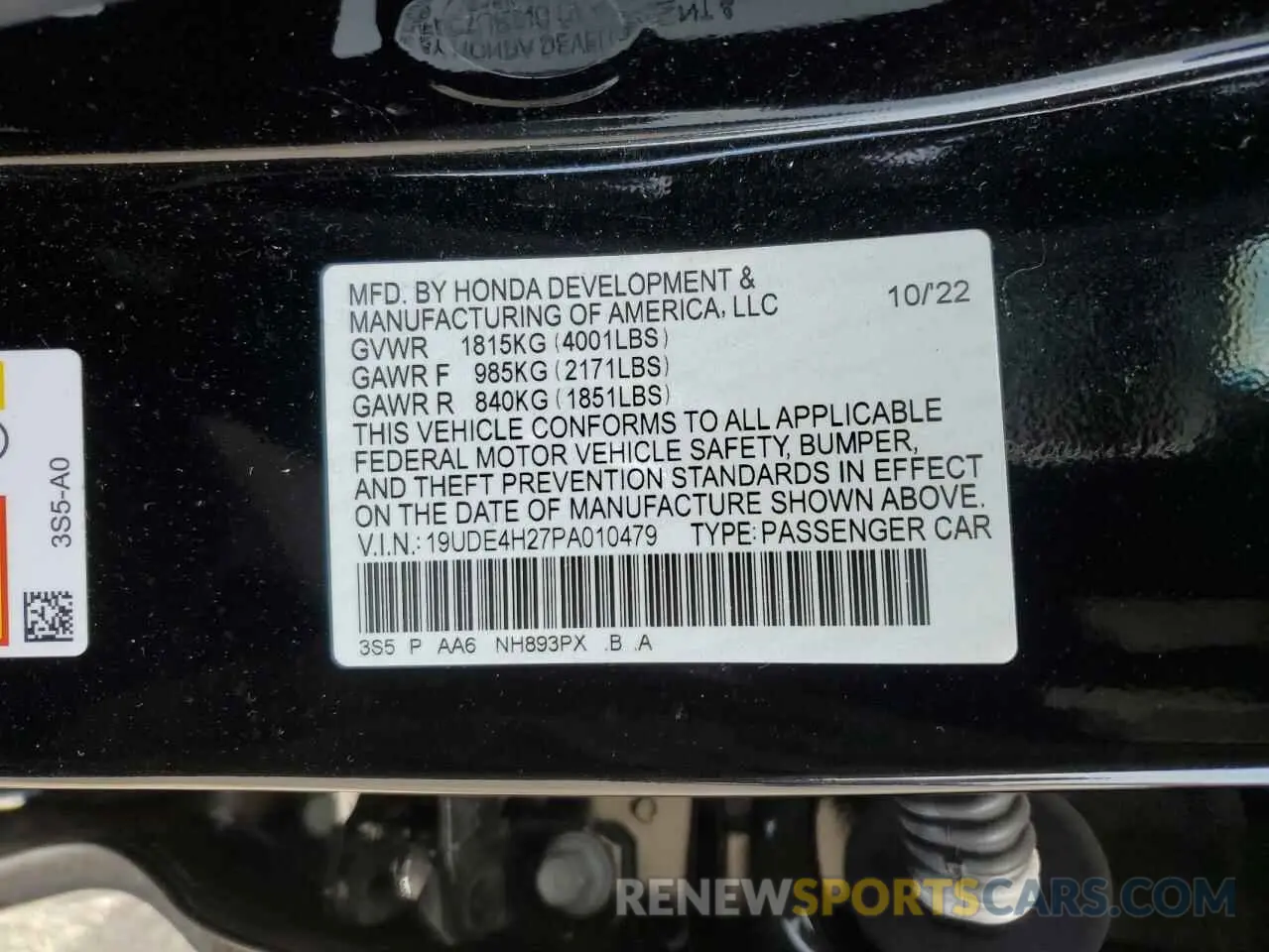 14 Photograph of a damaged car 19UDE4H27PA010479 ACURA INTEGRA 2023