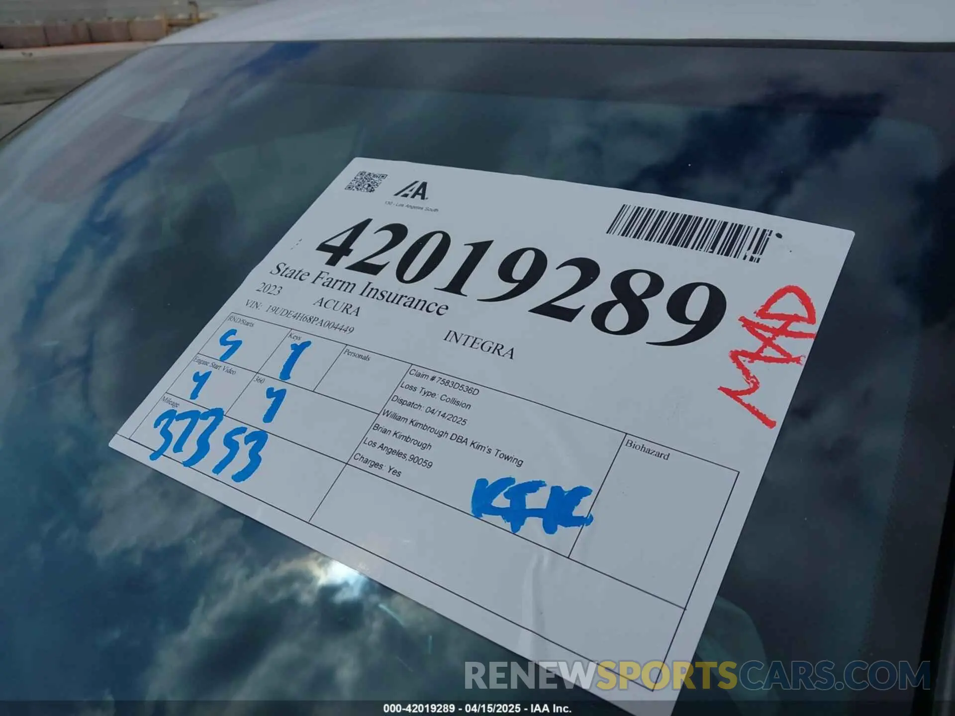 18 Photograph of a damaged car 19UDE4H68PA004449 ACURA INTEGRA 2023