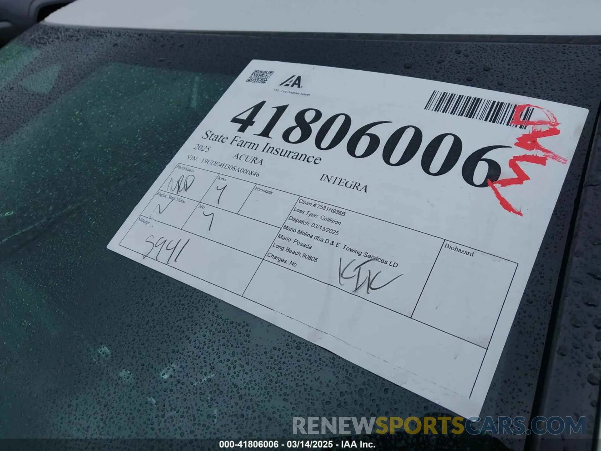 17 Photograph of a damaged car 19UDE4H30SA000846 ACURA INTEGRA 2025