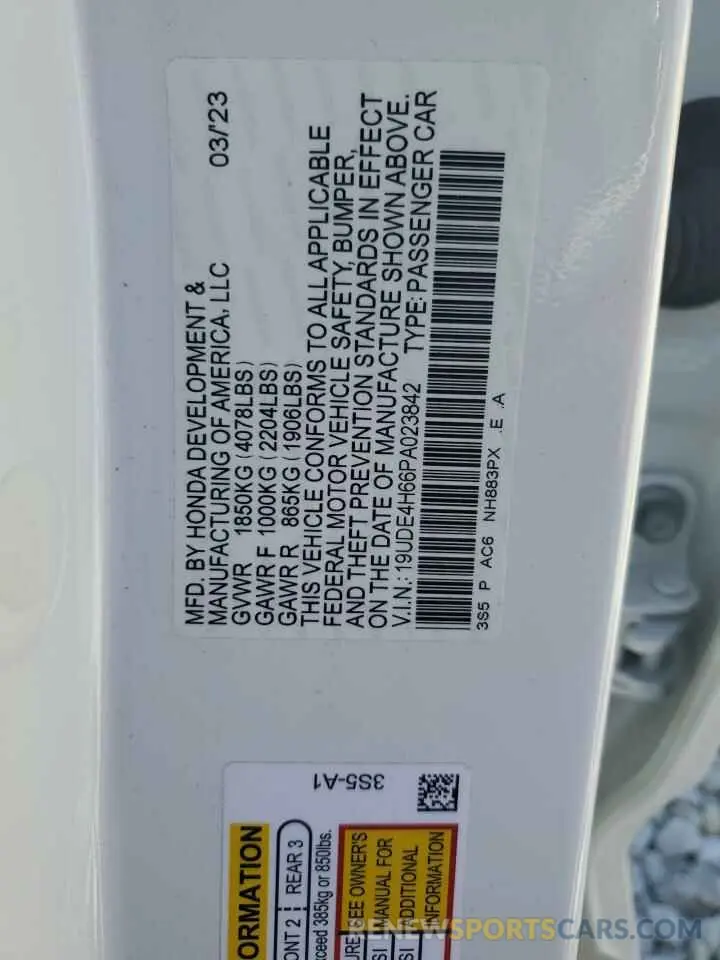 12 Фотография поврежденного автомобиля 19UDE4H66PA023842 ACURA INTEGRA A- 2023