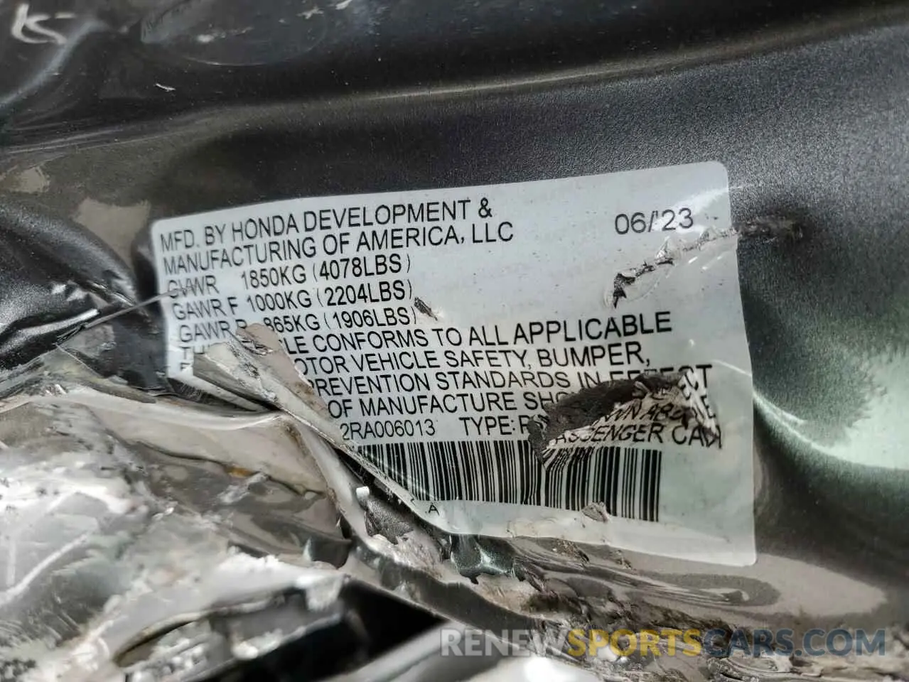 13 Фотография поврежденного автомобиля 19UDE4H32RA006013 ACURA INTEGRA A- 2024