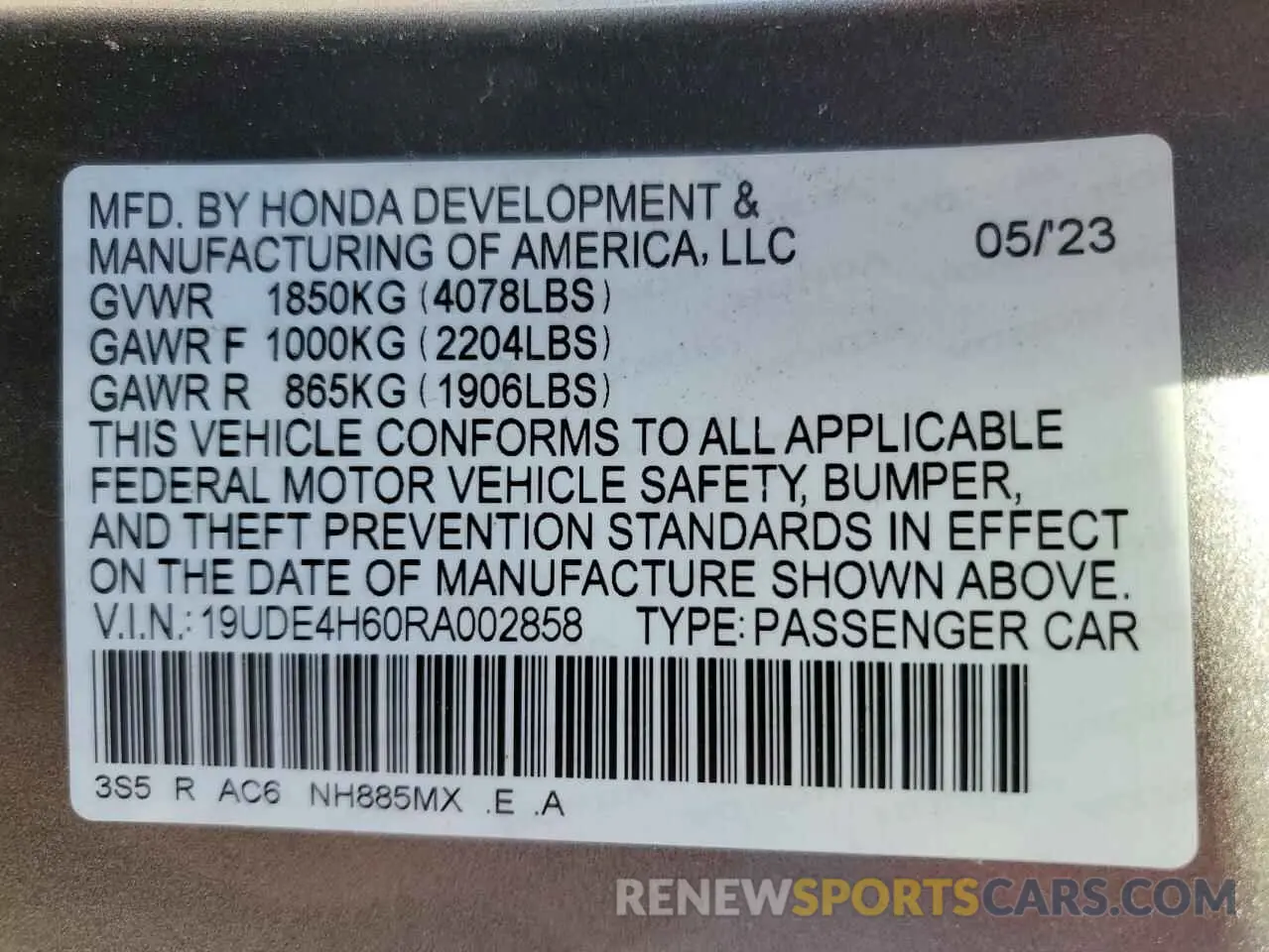 14 Фотография поврежденного автомобиля 19UDE4H60RA002858 ACURA INTEGRA A- 2024