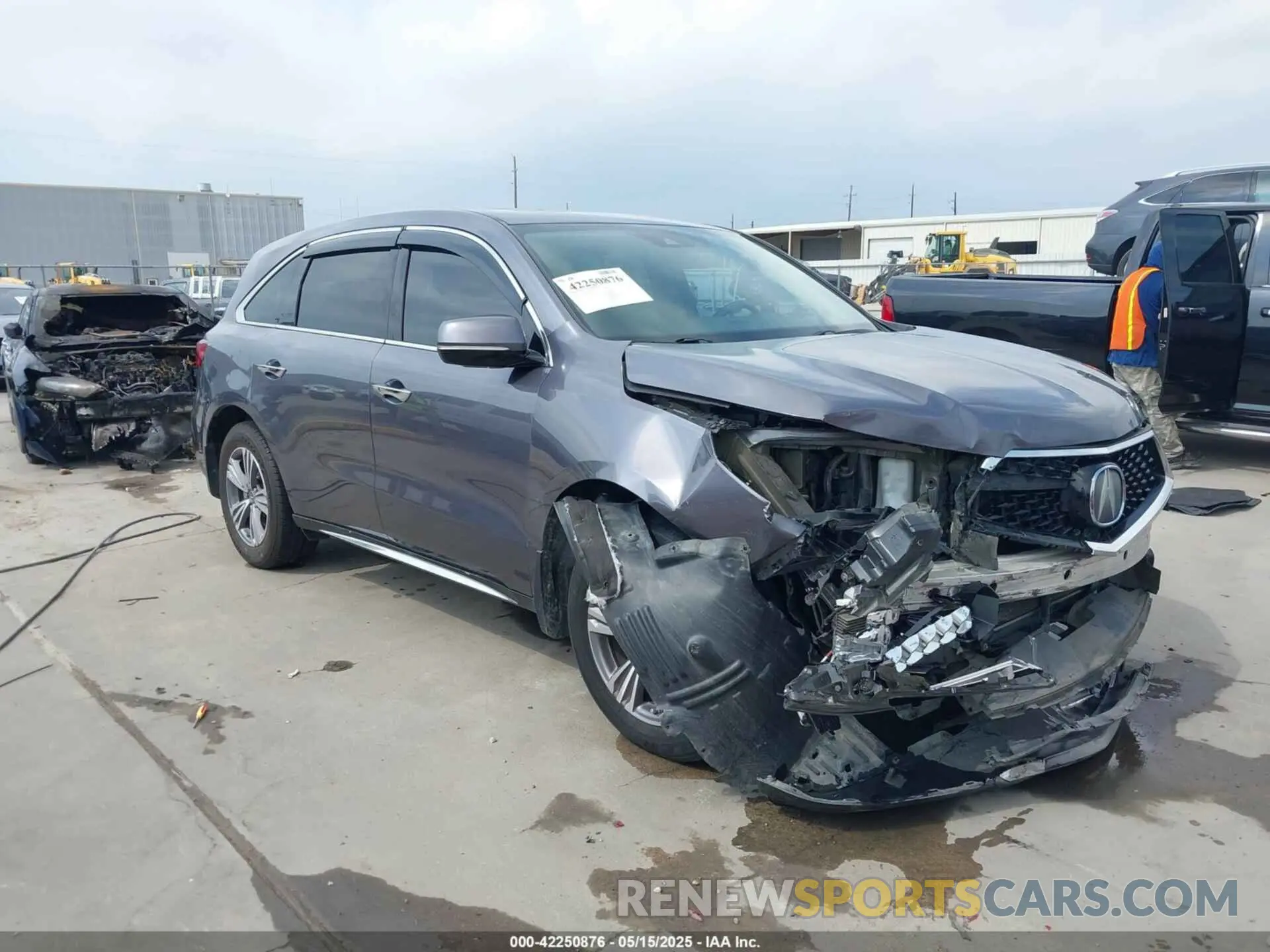 1 Photograph of a damaged car 5J8YD3H35KL012798 ACURA MDX 2019