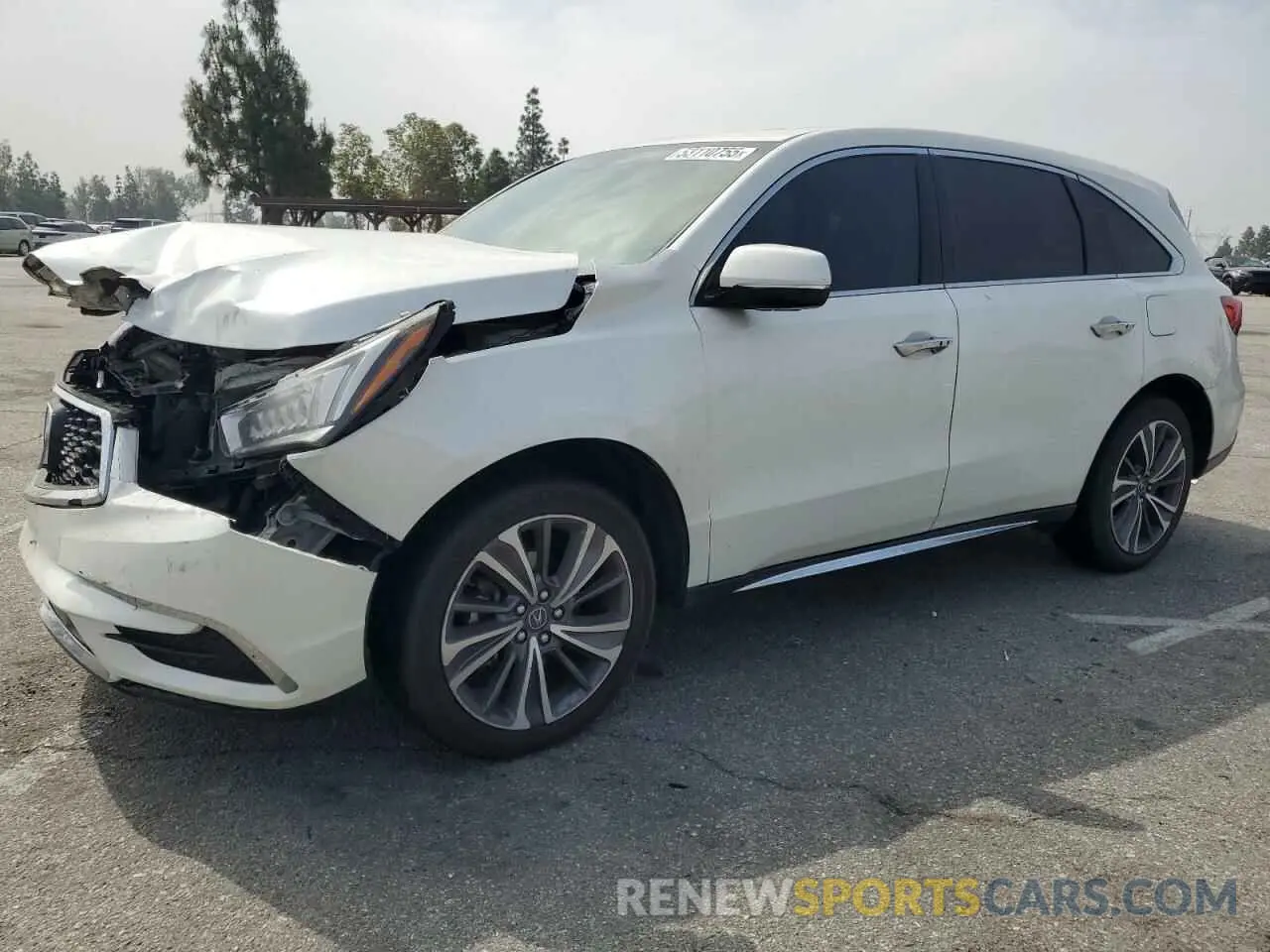 1 Photograph of a damaged car 5J8YD3H58KL007208 ACURA MDX 2019