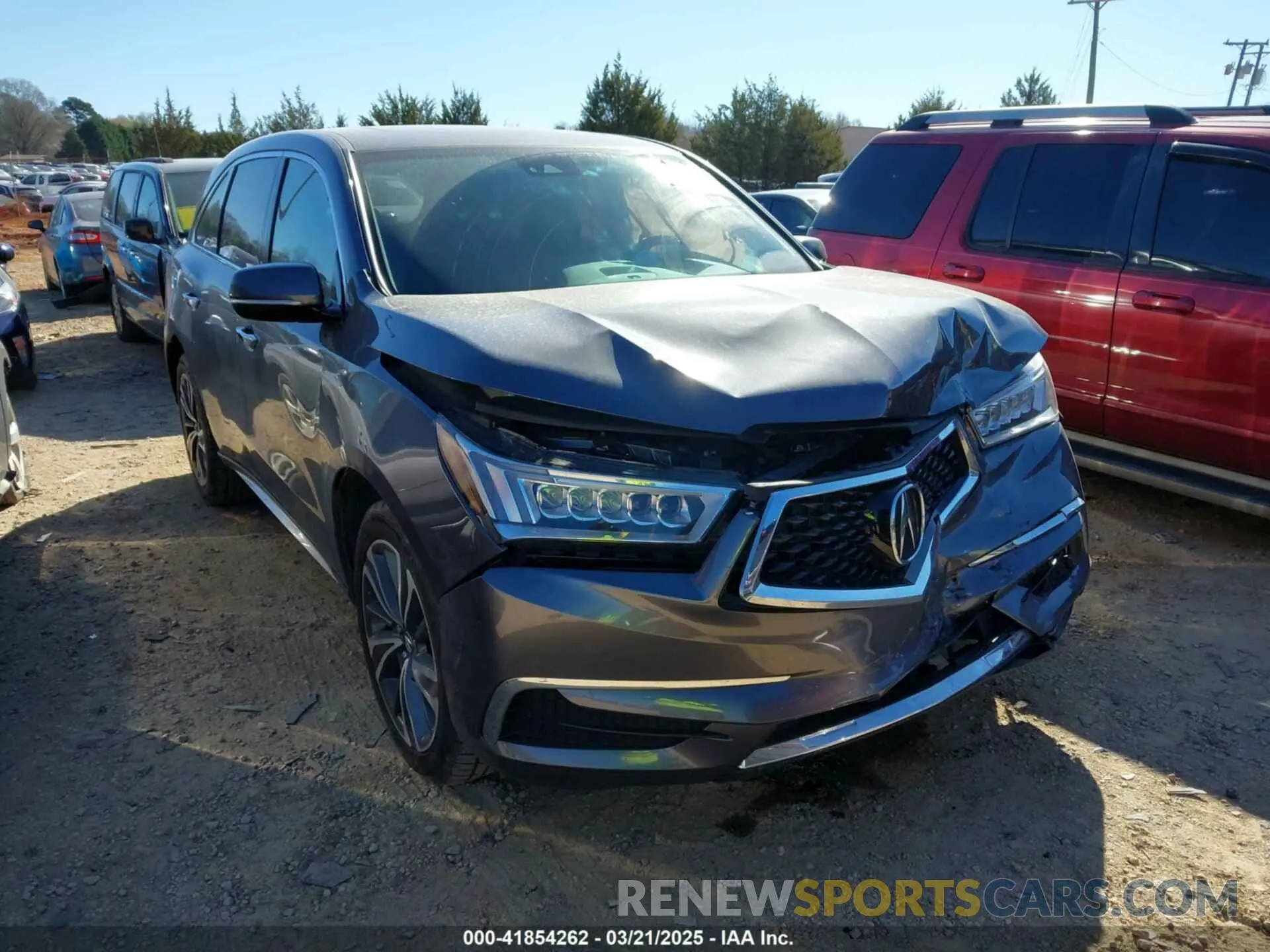 1 Photograph of a damaged car 5J8YD3H58KL011856 ACURA MDX 2019