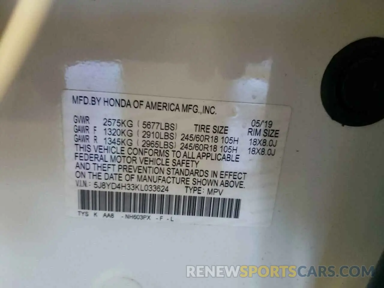 14 Фотография поврежденного автомобиля 5J8YD4H33KL033624 ACURA MDX 2019