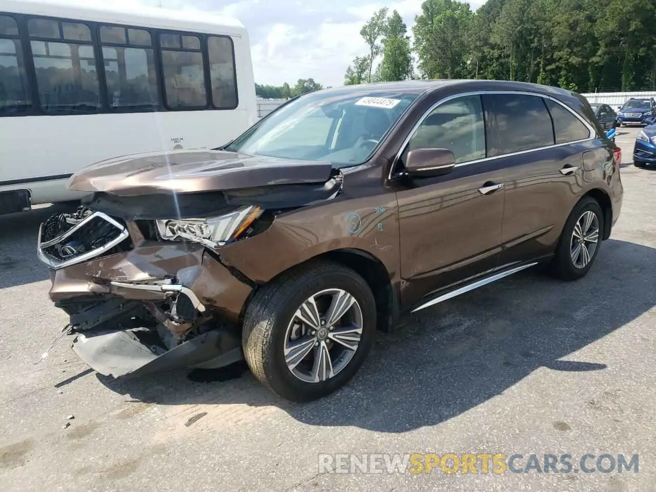1 Photograph of a damaged car 5J8YD4H38KL002109 ACURA MDX 2019