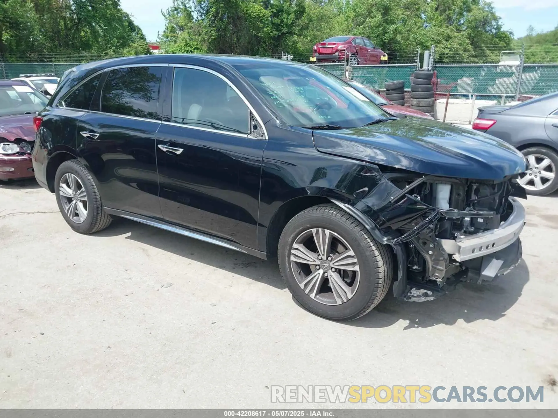 1 Photograph of a damaged car 5J8YD4H39KL034129 ACURA MDX 2019