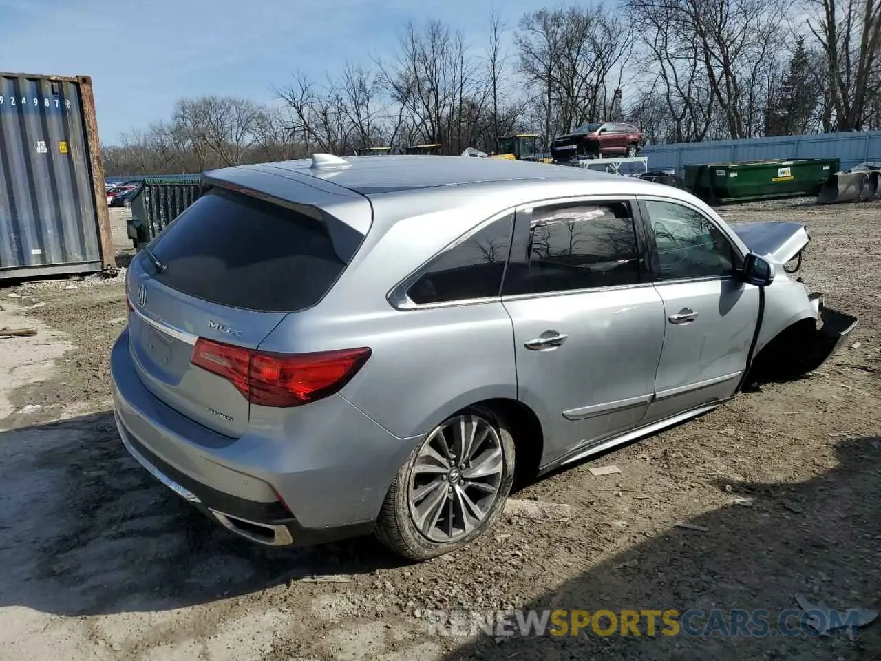 3 Photograph of a damaged car 5J8YD4H53KL030353 ACURA MDX 2019