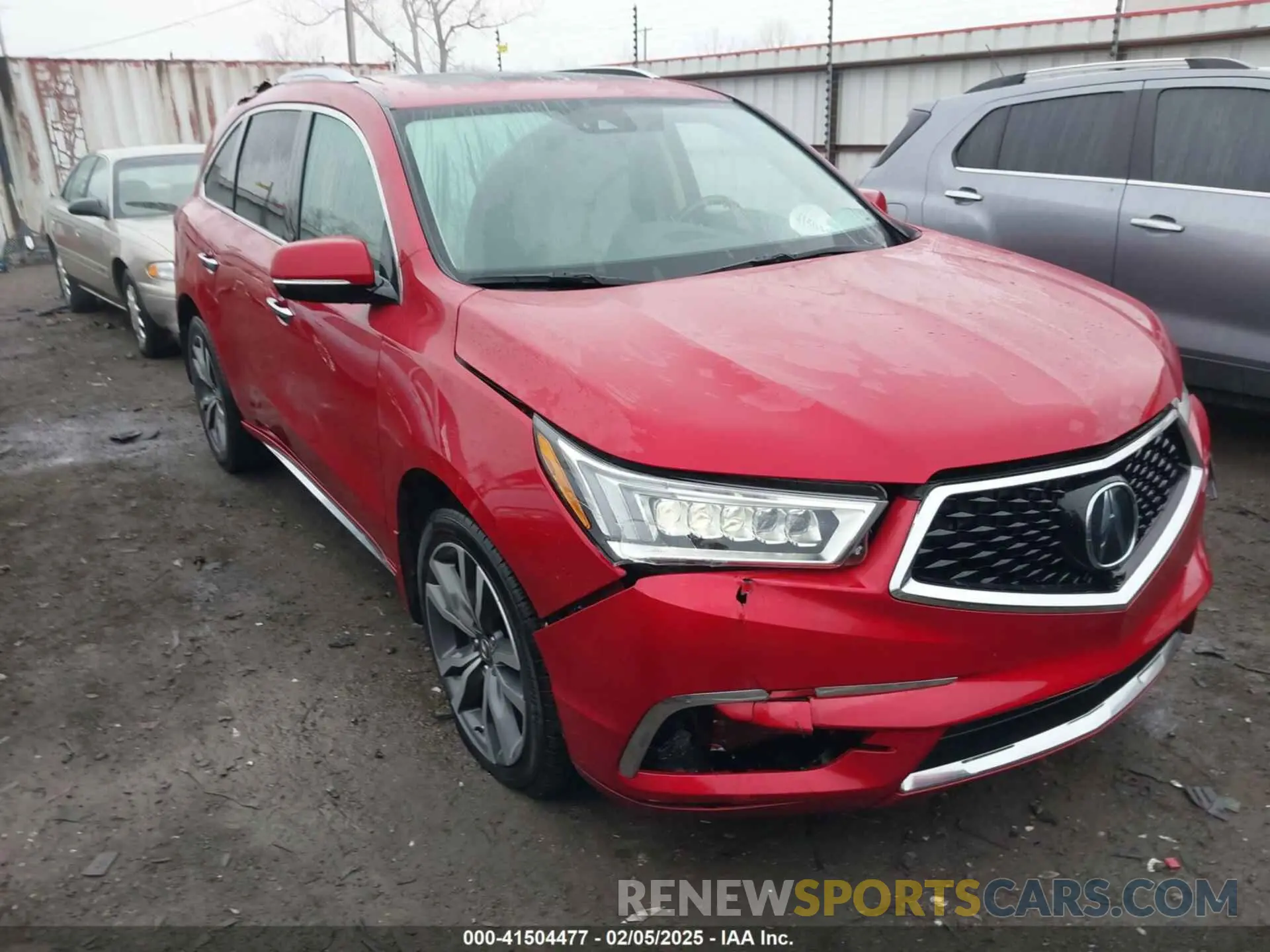 1 Photograph of a damaged car 5J8YD4H8XKL013639 ACURA MDX 2019