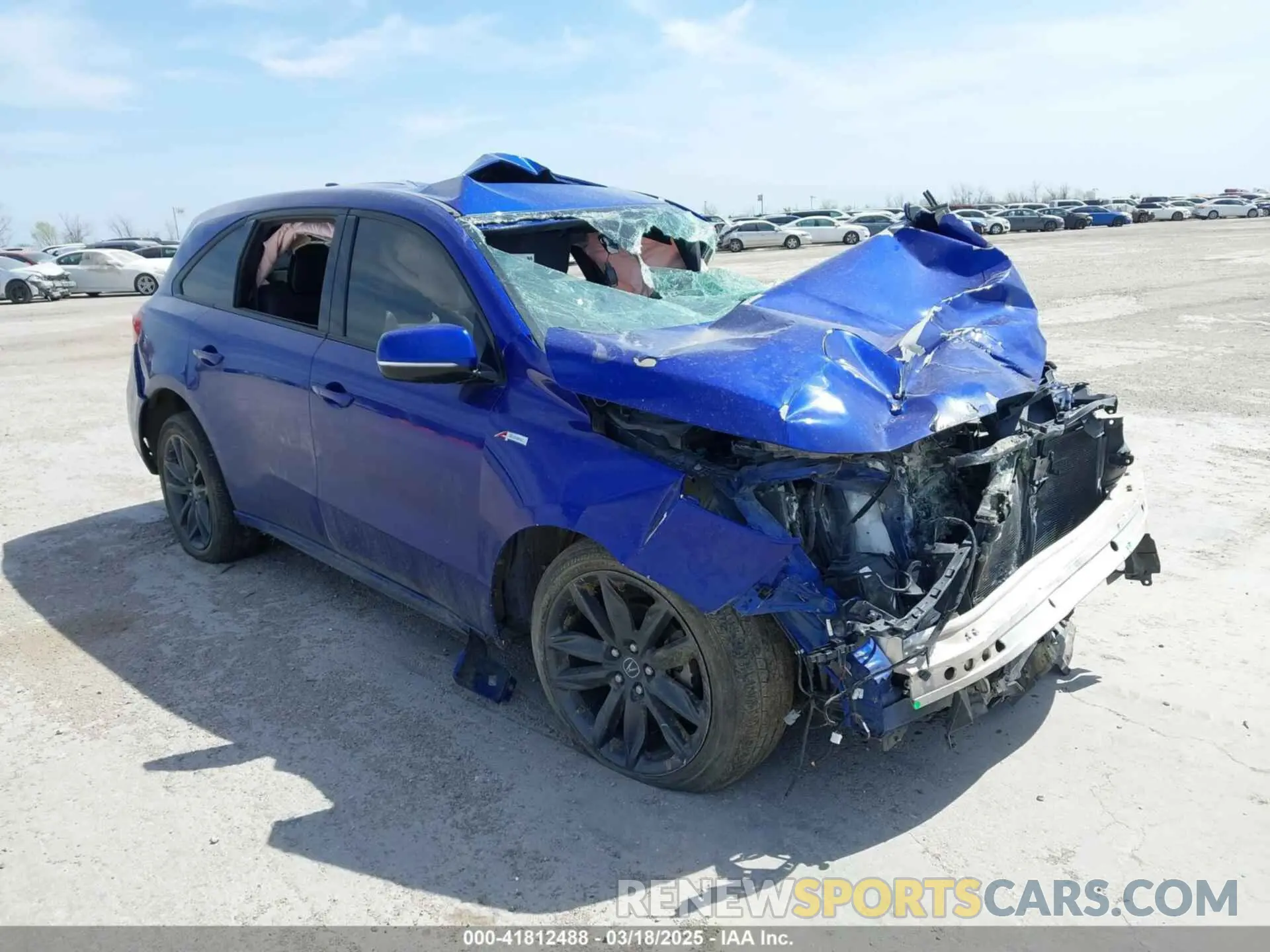 1 Photograph of a damaged car 5J8YD4H09LL032310 ACURA MDX 2020