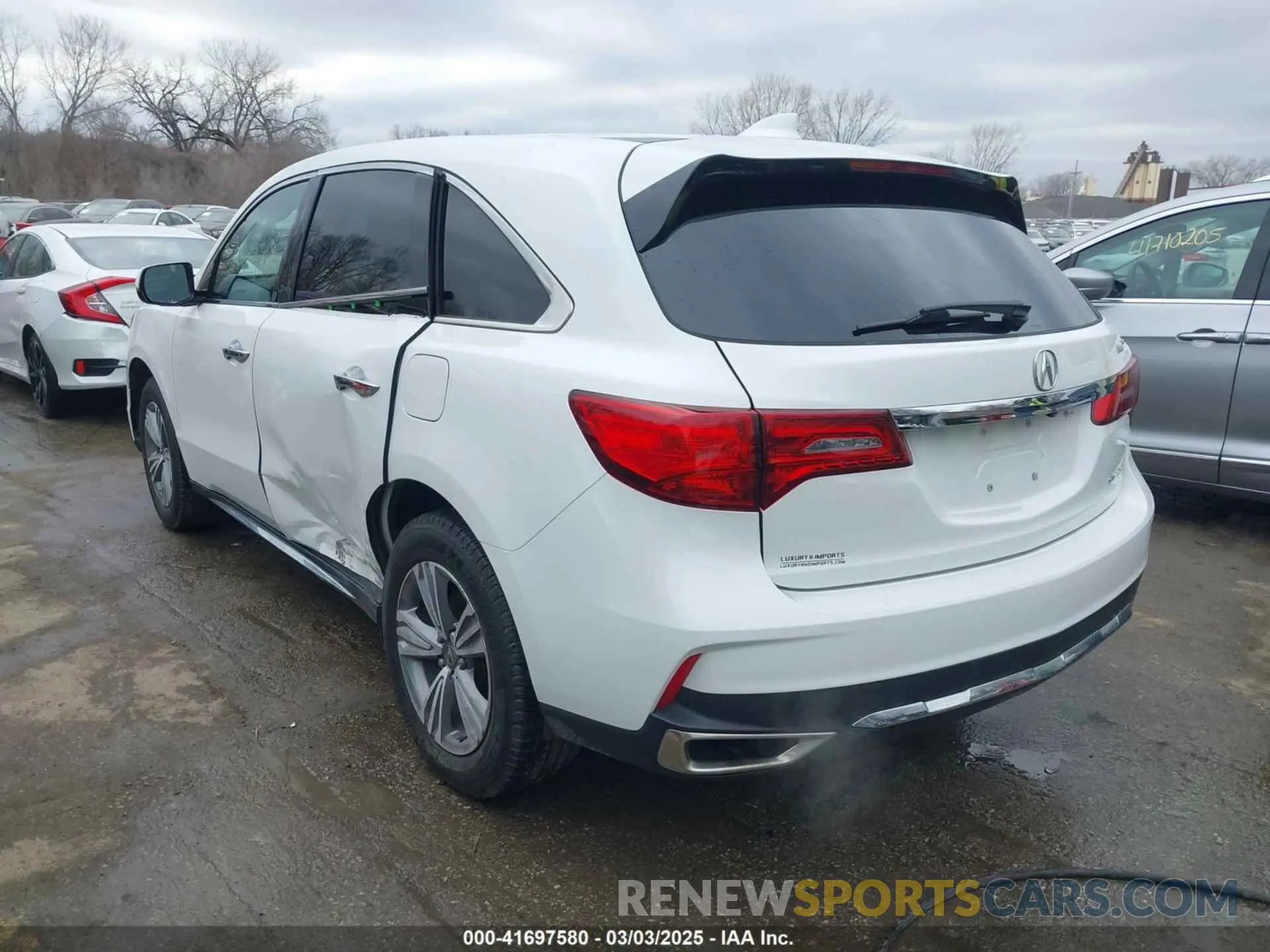 3 Photograph of a damaged car 5J8YD4H30LL045764 ACURA MDX 2020