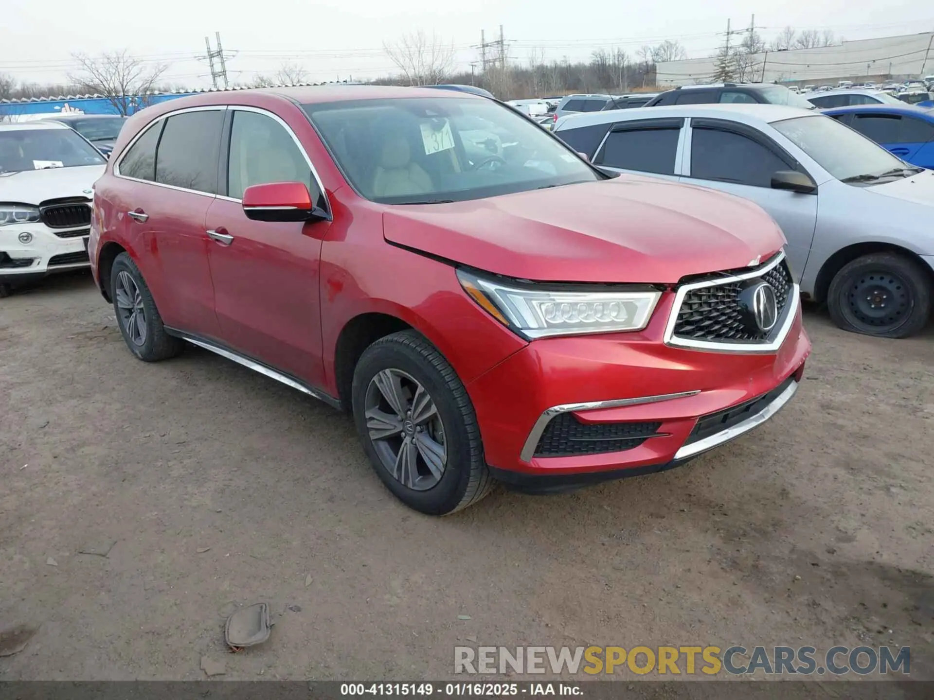 1 Photograph of a damaged car 5J8YD4H31LL049113 ACURA MDX 2020