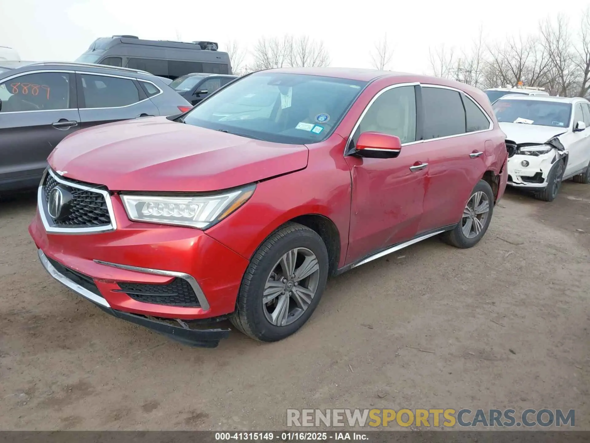 2 Photograph of a damaged car 5J8YD4H31LL049113 ACURA MDX 2020