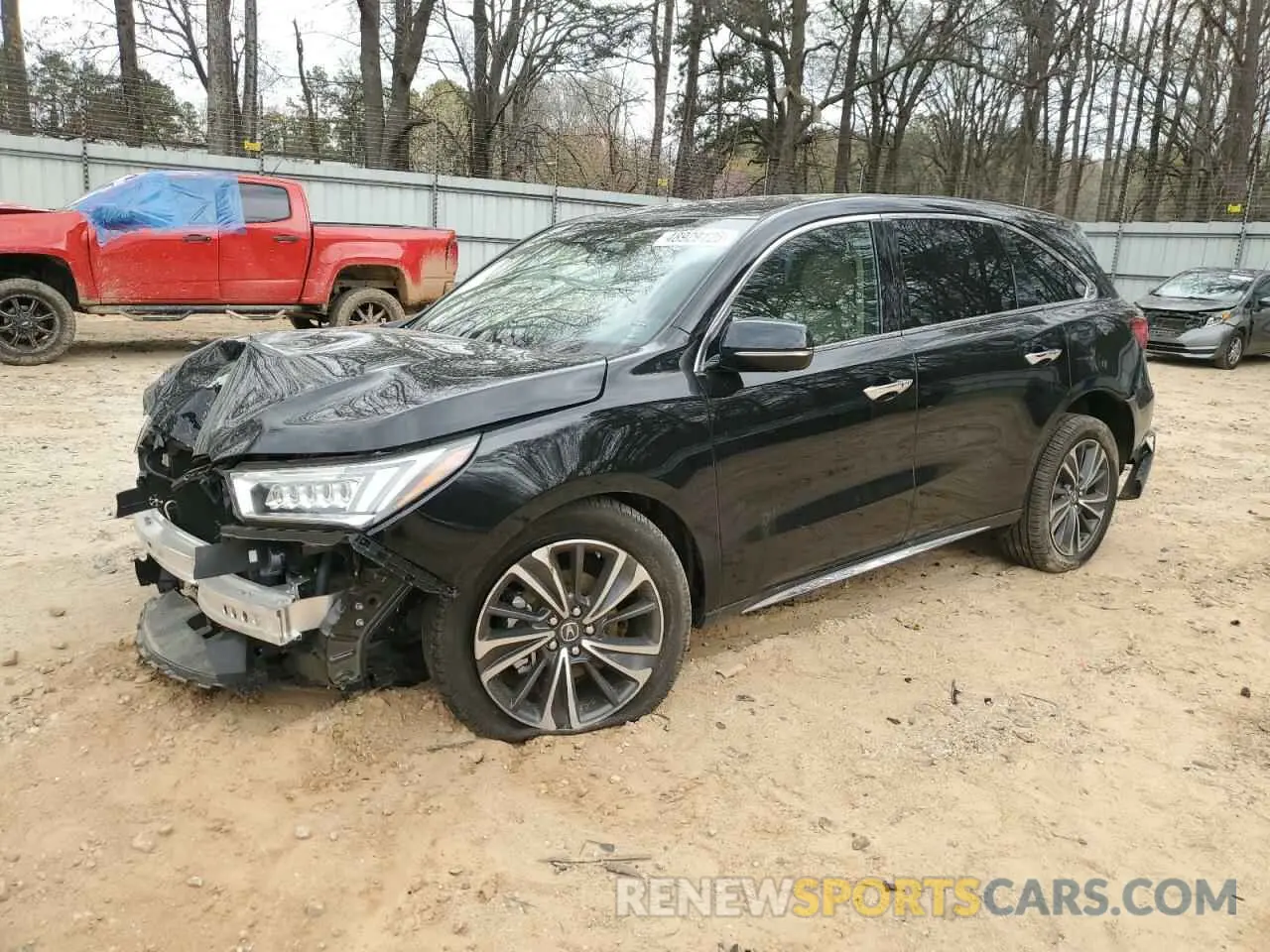 1 Photograph of a damaged car 5J8YD4H54LL037846 ACURA MDX 2020