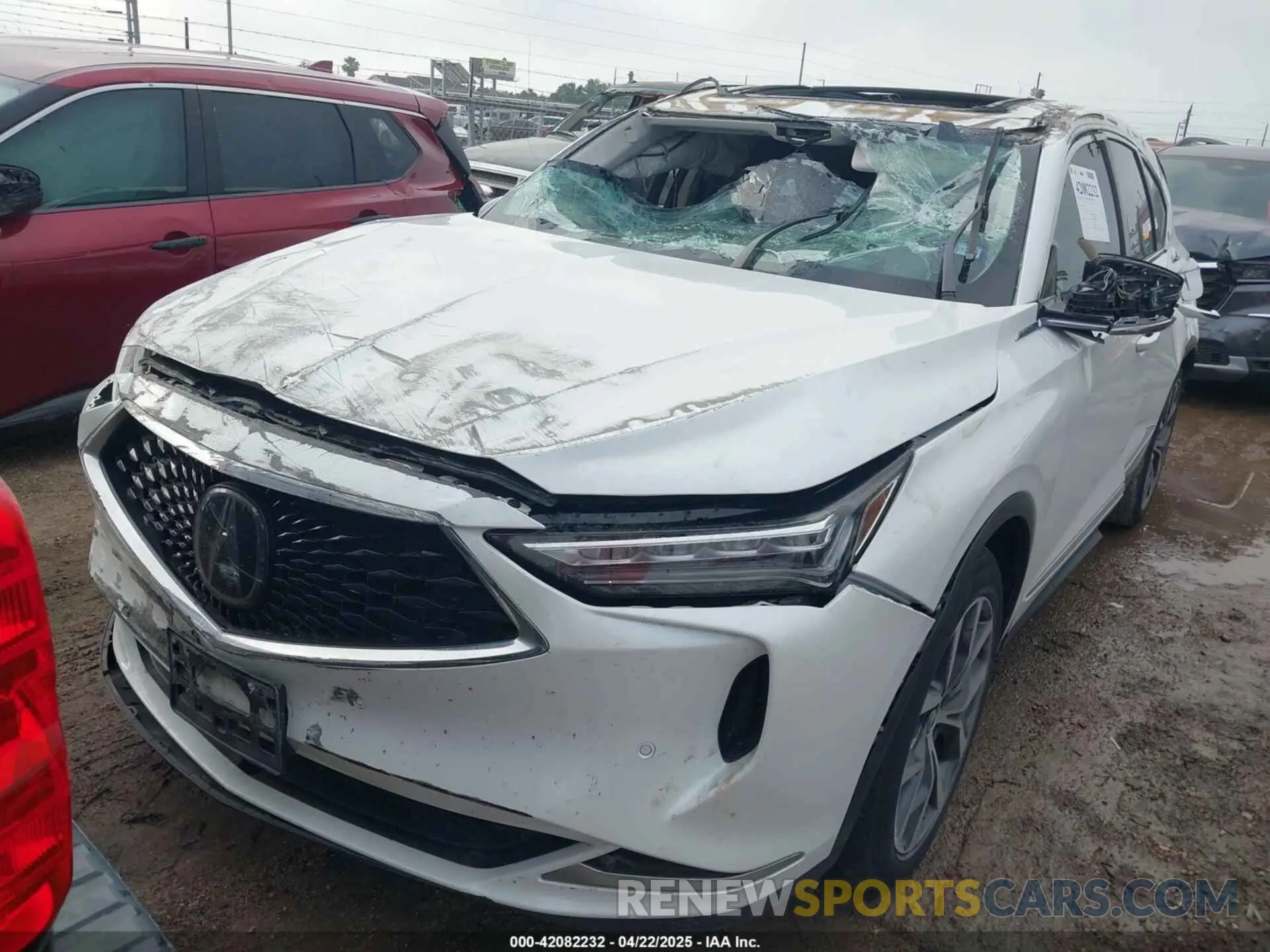 2 Photograph of a damaged car 5J8YD9H41NL007033 ACURA MDX 2022