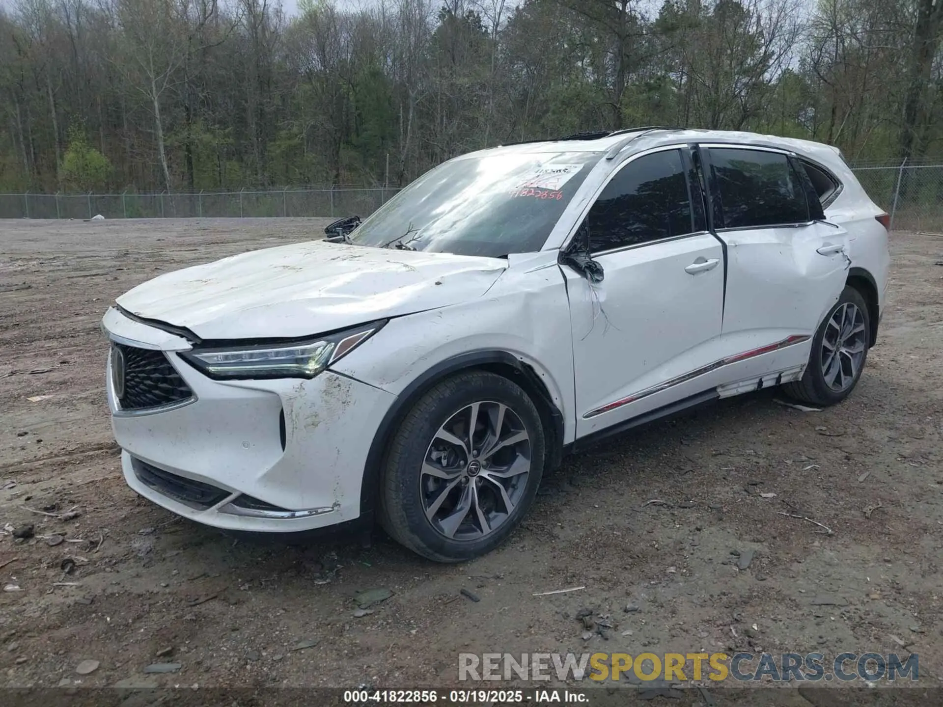 2 Photograph of a damaged car 5J8YD9H41NL012345 ACURA MDX 2022