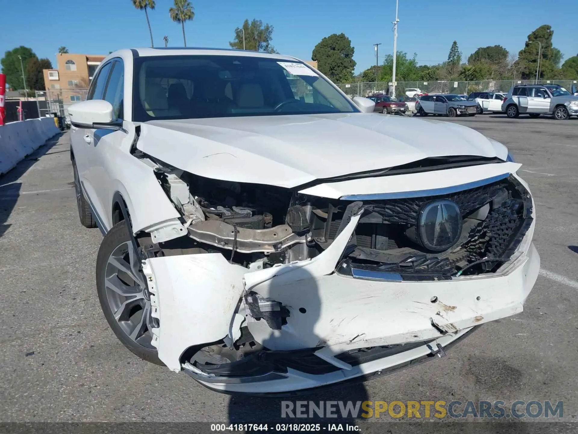 1 Photograph of a damaged car 5J8YD9H48NL000743 ACURA MDX 2022