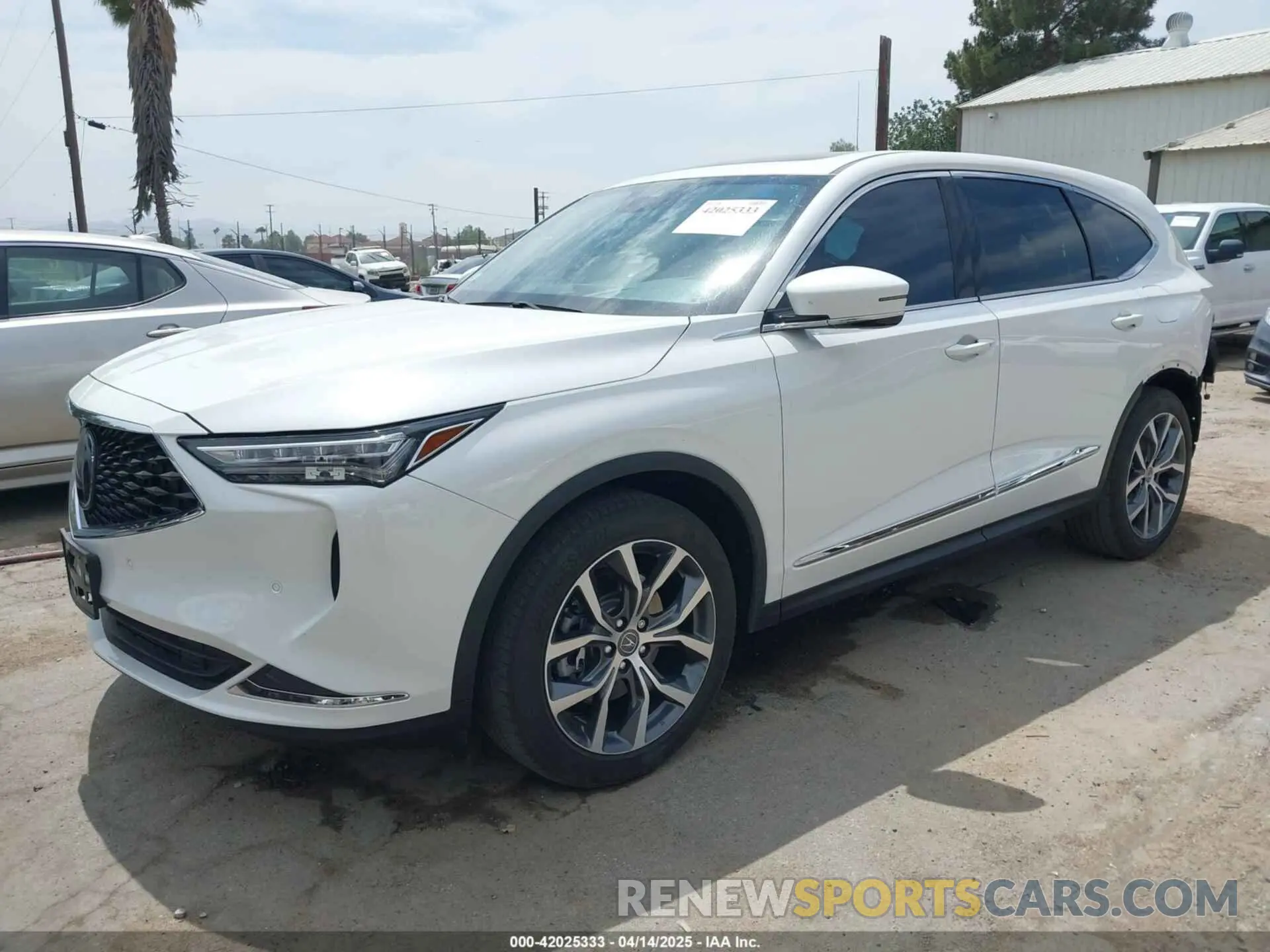 2 Photograph of a damaged car 5J8YD9H48NL009409 ACURA MDX 2022