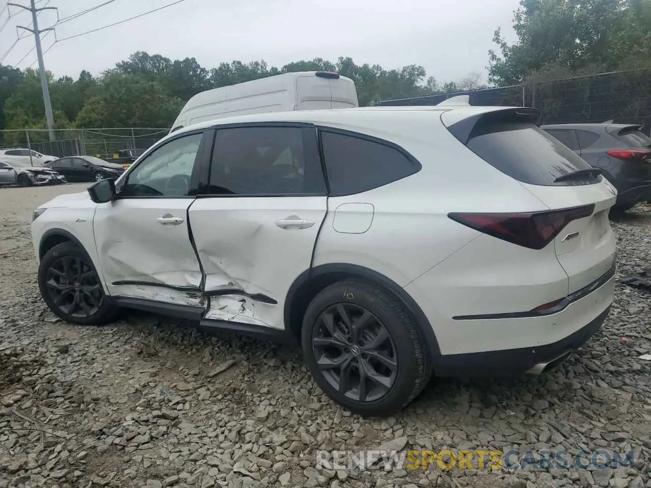 2 Photograph of a damaged car 5J8YE1H00NL047759 ACURA MDX 2022