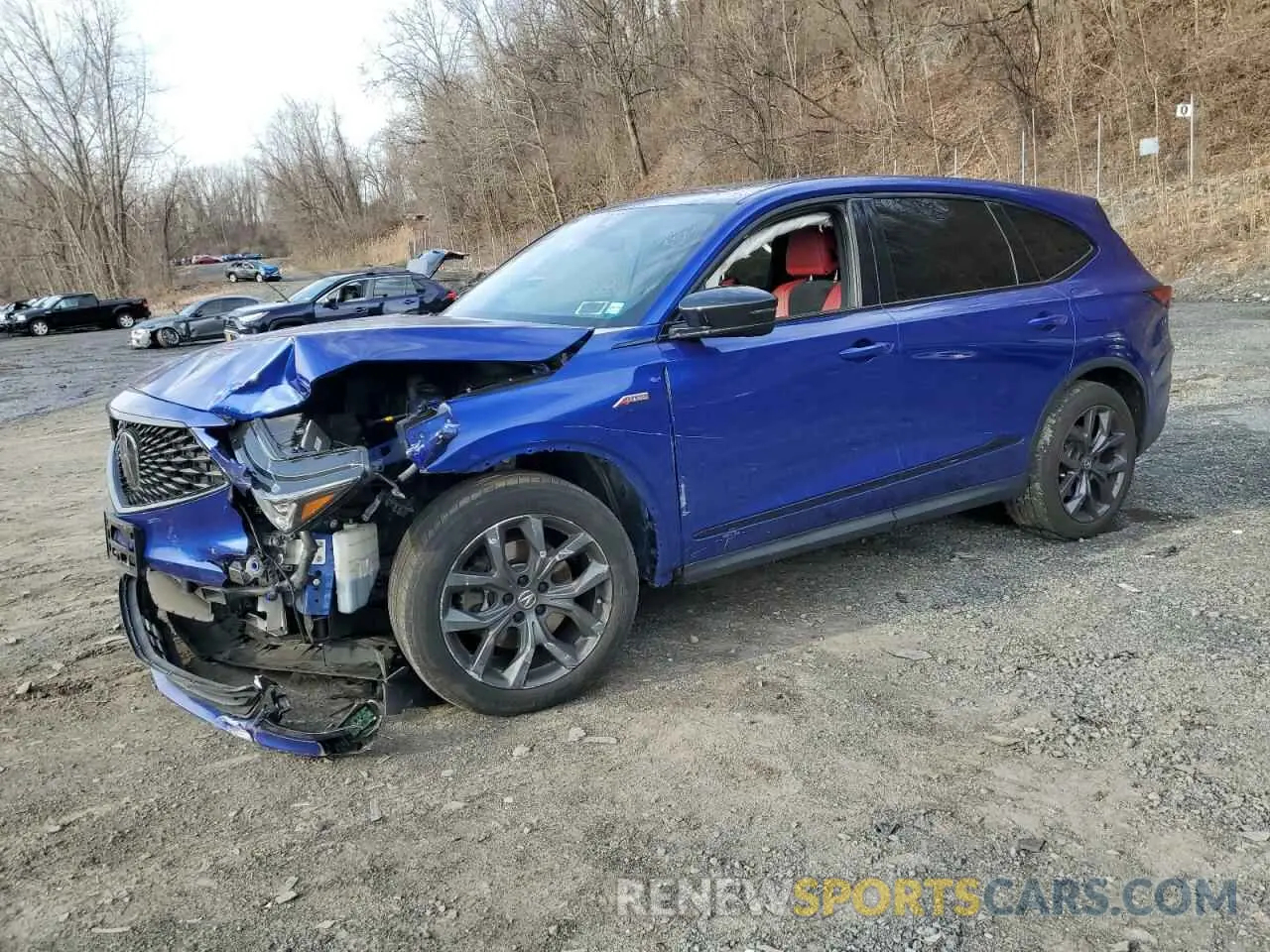 1 Photograph of a damaged car 5J8YE1H09NL021029 ACURA MDX 2022