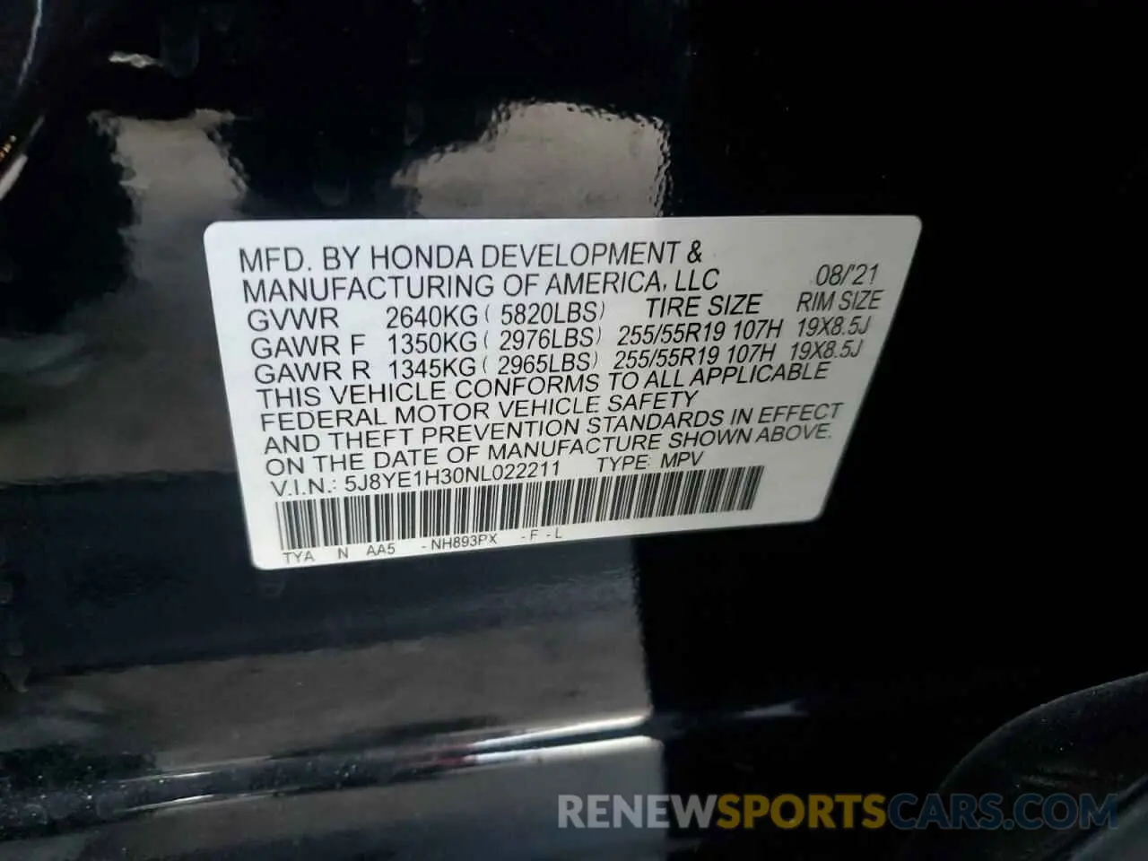 13 Фотография поврежденного автомобиля 5J8YE1H30NL022211 ACURA MDX 2022