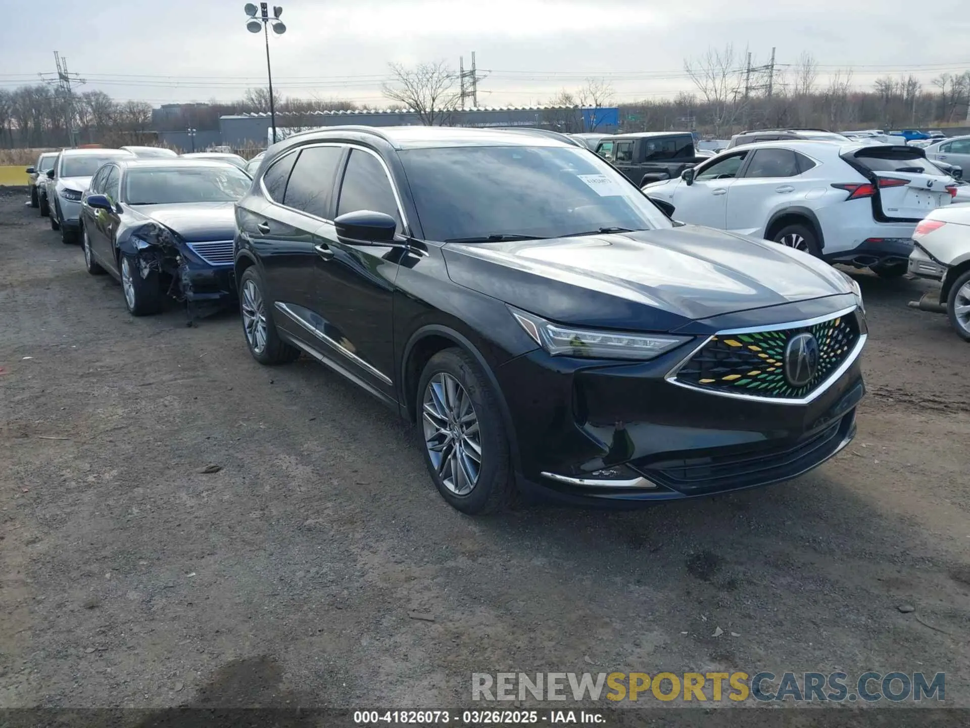 1 Photograph of a damaged car 5J8YE1H85NL028582 ACURA MDX 2022