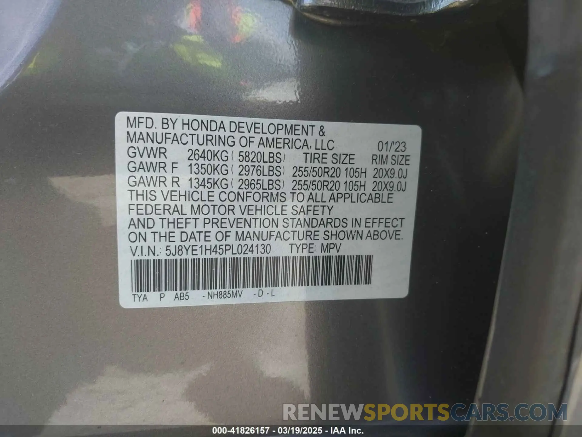 9 Фотография поврежденного автомобиля 5J8YE1H45PL024130 ACURA MDX 2023