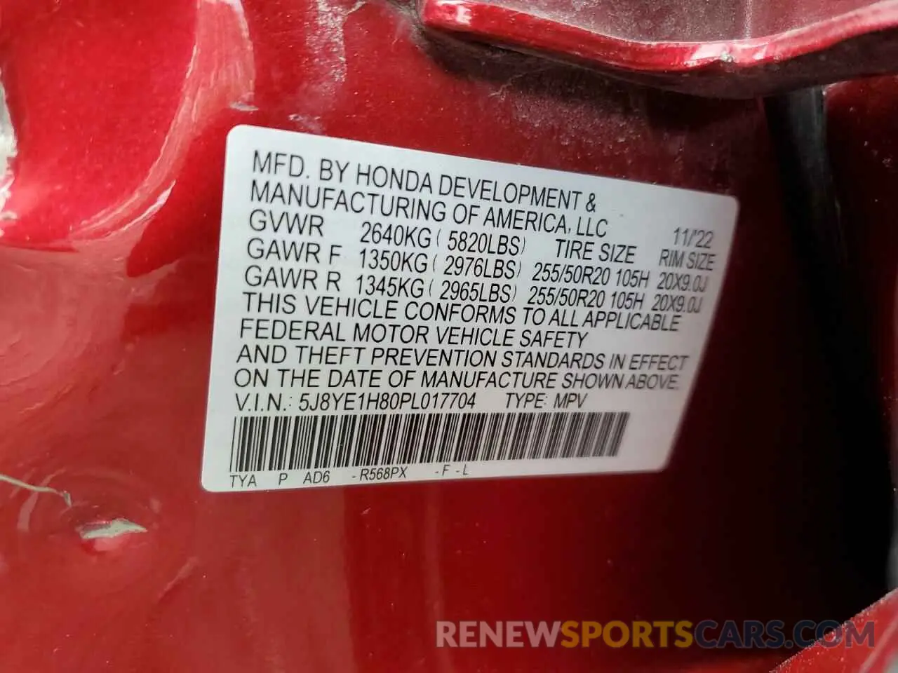 13 Фотография поврежденного автомобиля 5J8YE1H80PL017704 ACURA MDX 2023