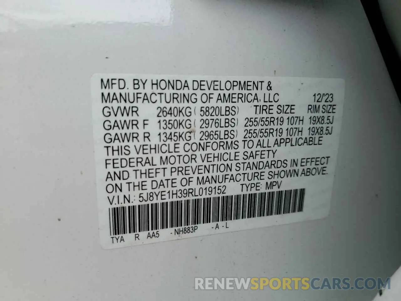 13 Фотография поврежденного автомобиля 5J8YE1H39RL019152 ACURA MDX 2024