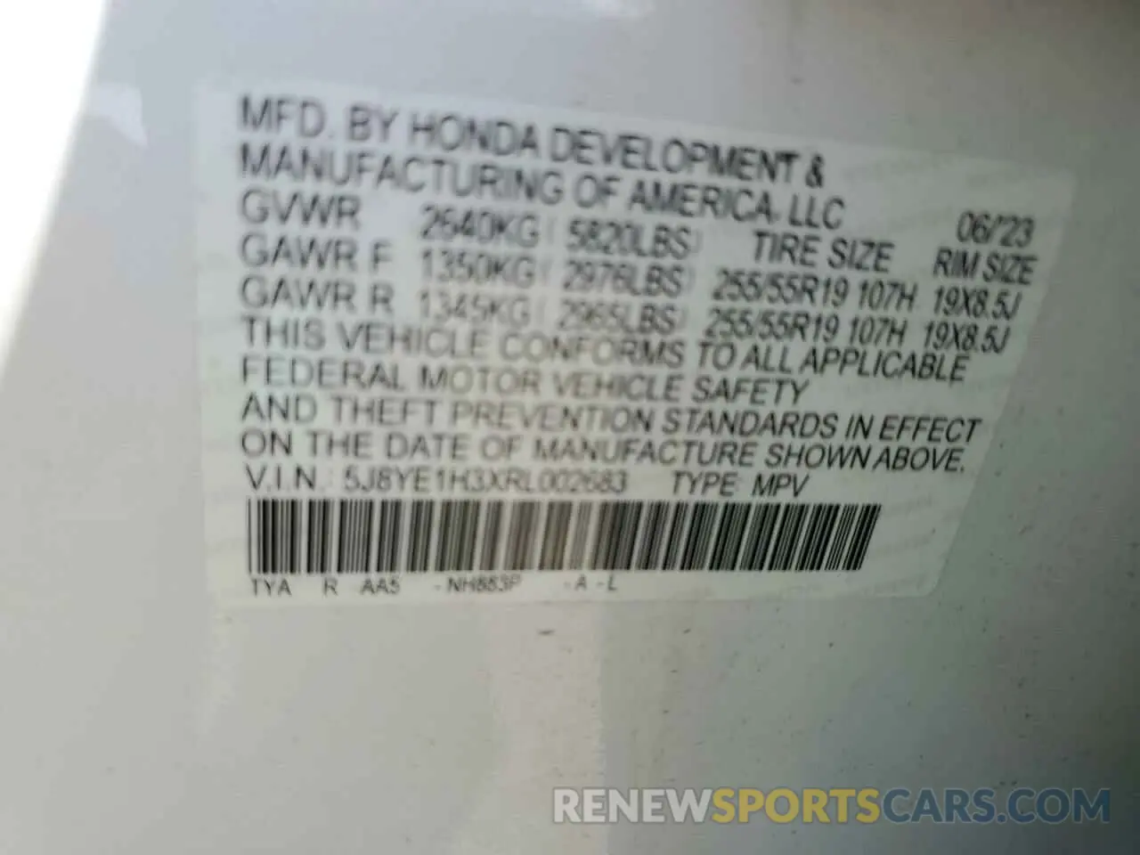 15 Фотография поврежденного автомобиля 5J8YE1H3XRL002683 ACURA MDX 2024