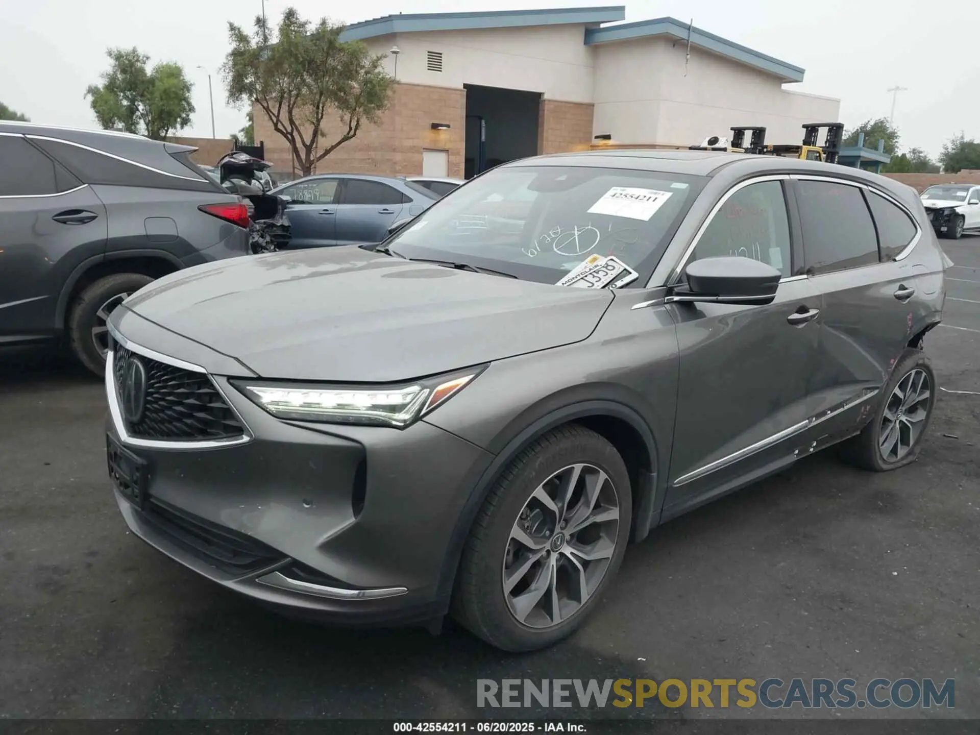 2 Photograph of a damaged car 5J8YE1H42RL007580 ACURA MDX 2024