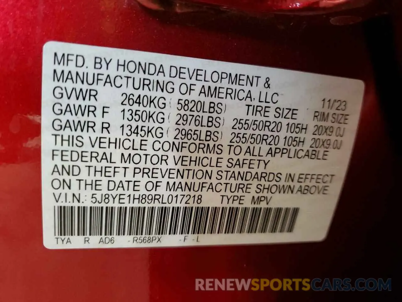 13 Фотография поврежденного автомобиля 5J8YE1H89RL017218 ACURA MDX 2024