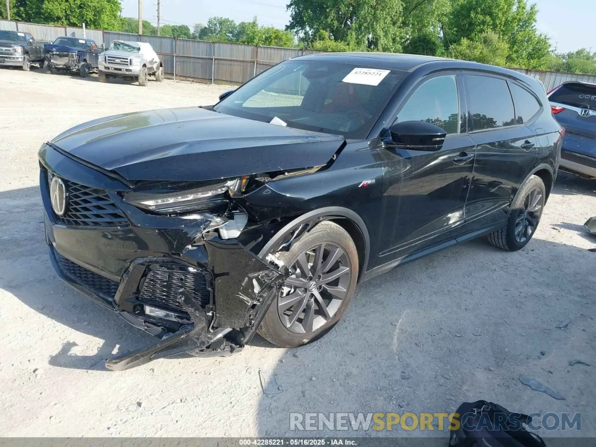 2 Photograph of a damaged car 5J8YE1H00SL001697 ACURA MDX 2025