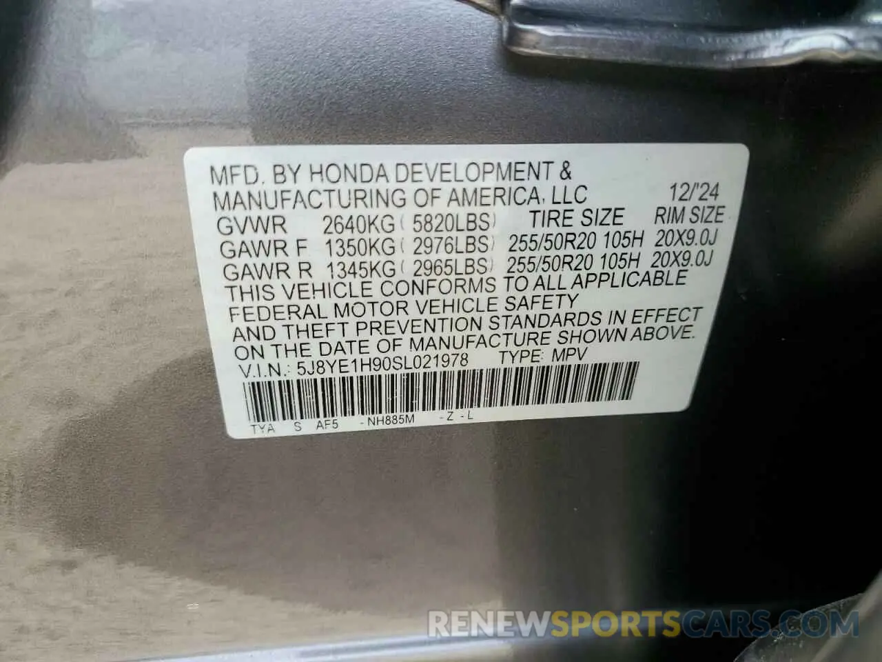 13 Фотография поврежденного автомобиля 5J8YE1H90SL021978 ACURA MDX 2025
