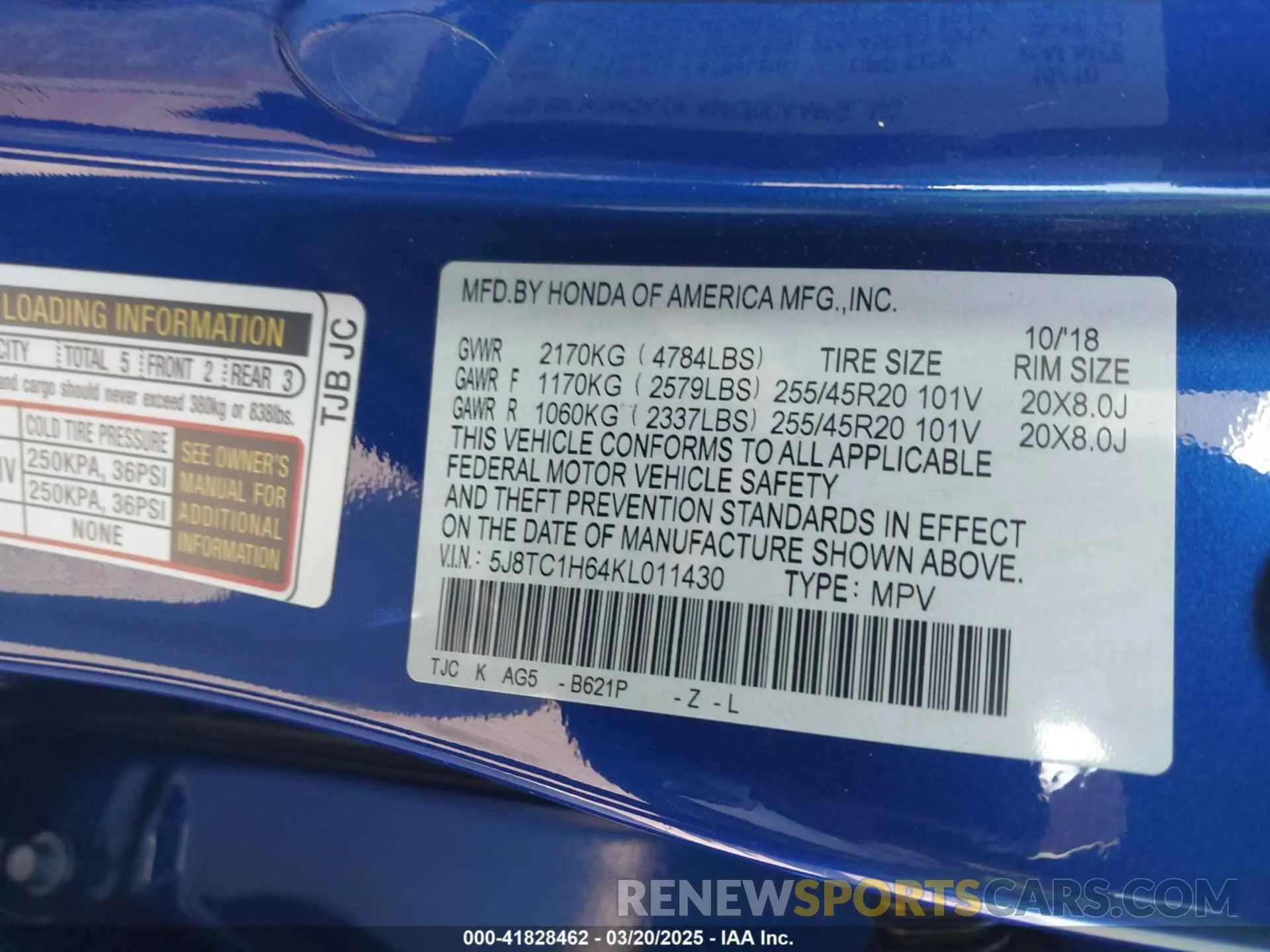 9 Photograph of a damaged car 5J8TC1H64KL011430 ACURA RDX 2019