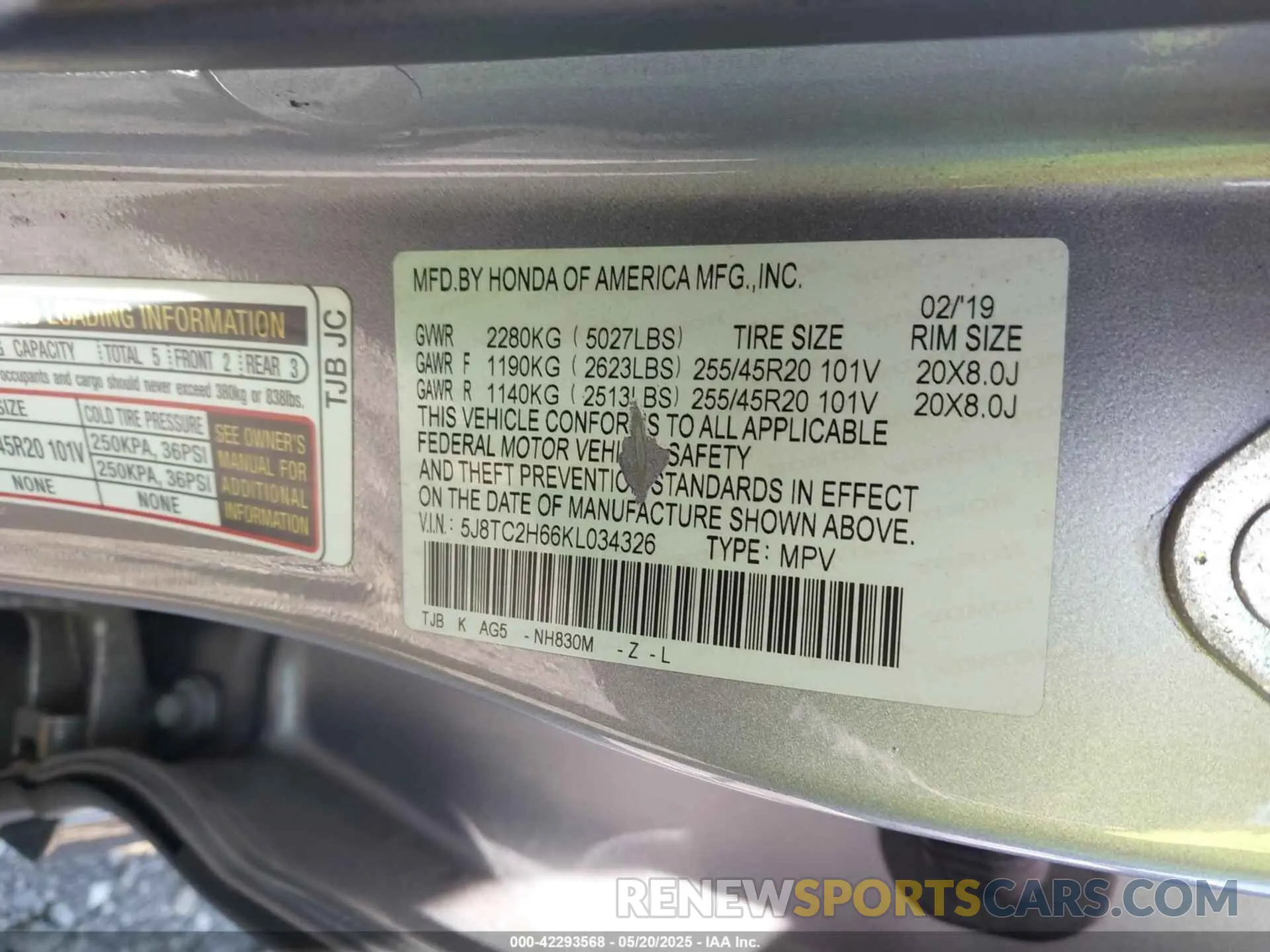 9 Фотография поврежденного автомобиля 5J8TC2H66KL034326 ACURA RDX 2019