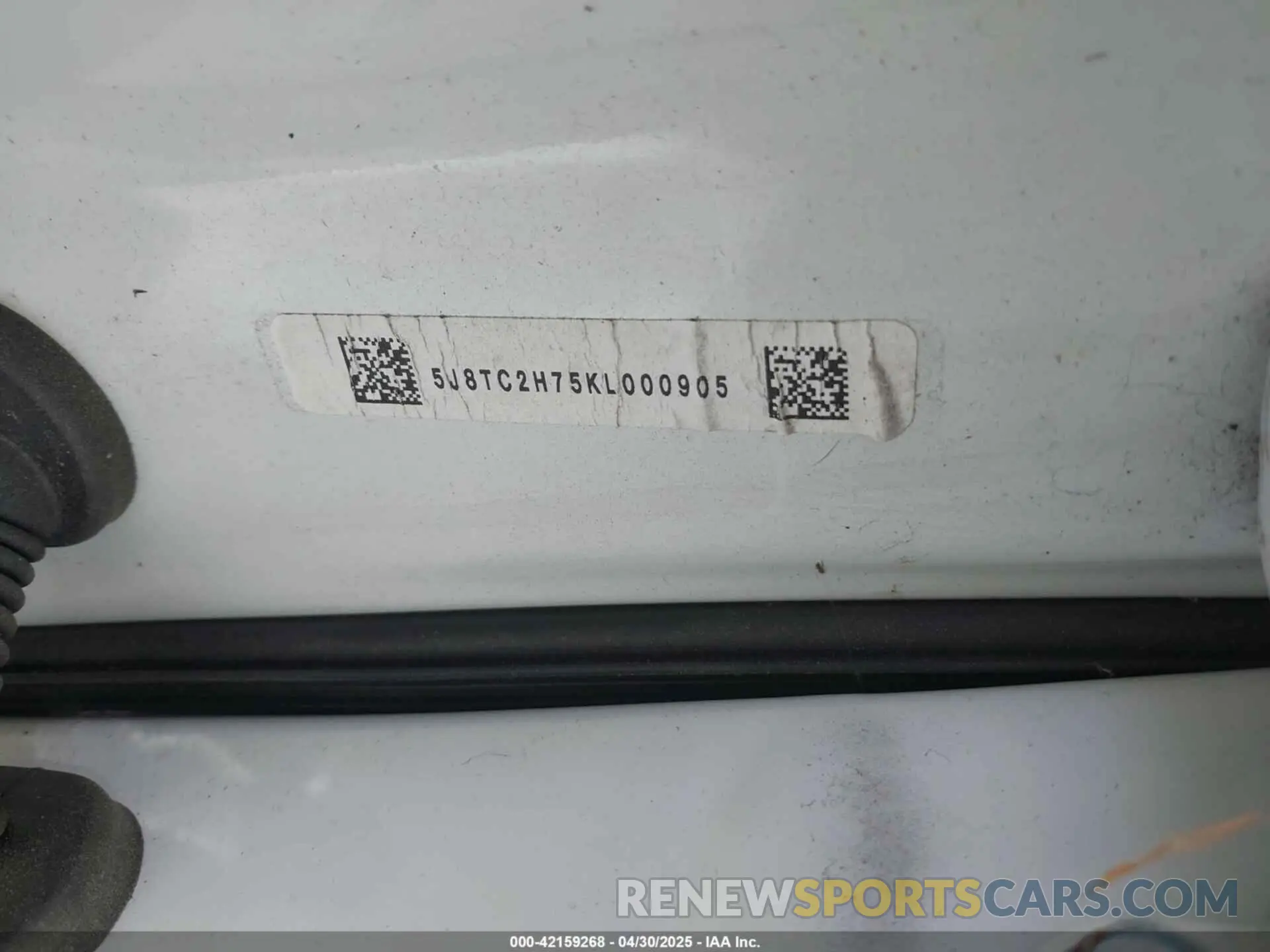 9 Фотография поврежденного автомобиля 5J8TC2H75KL000905 ACURA RDX 2019