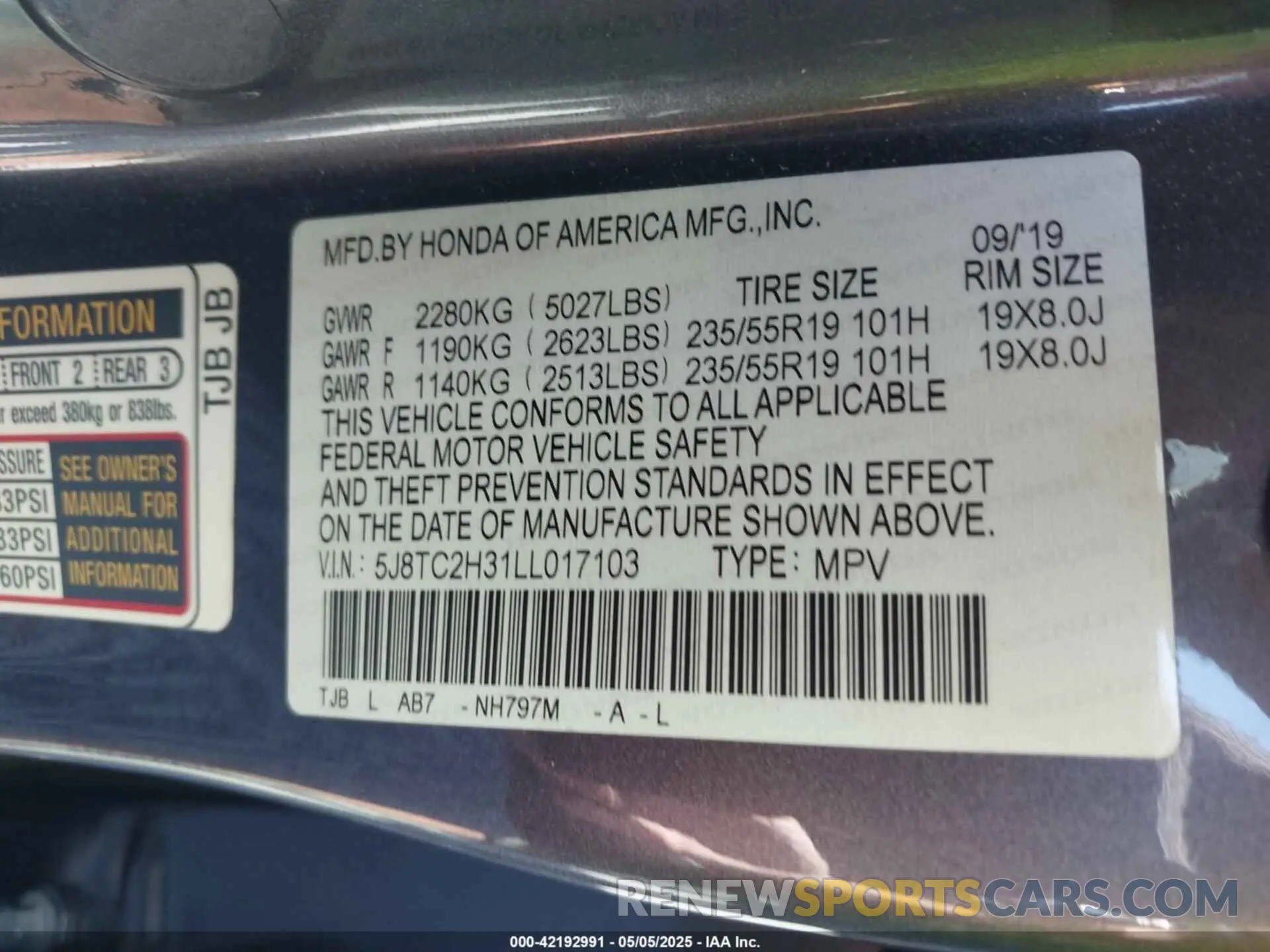 9 Фотография поврежденного автомобиля 5J8TC2H31LL017103 ACURA RDX 2020