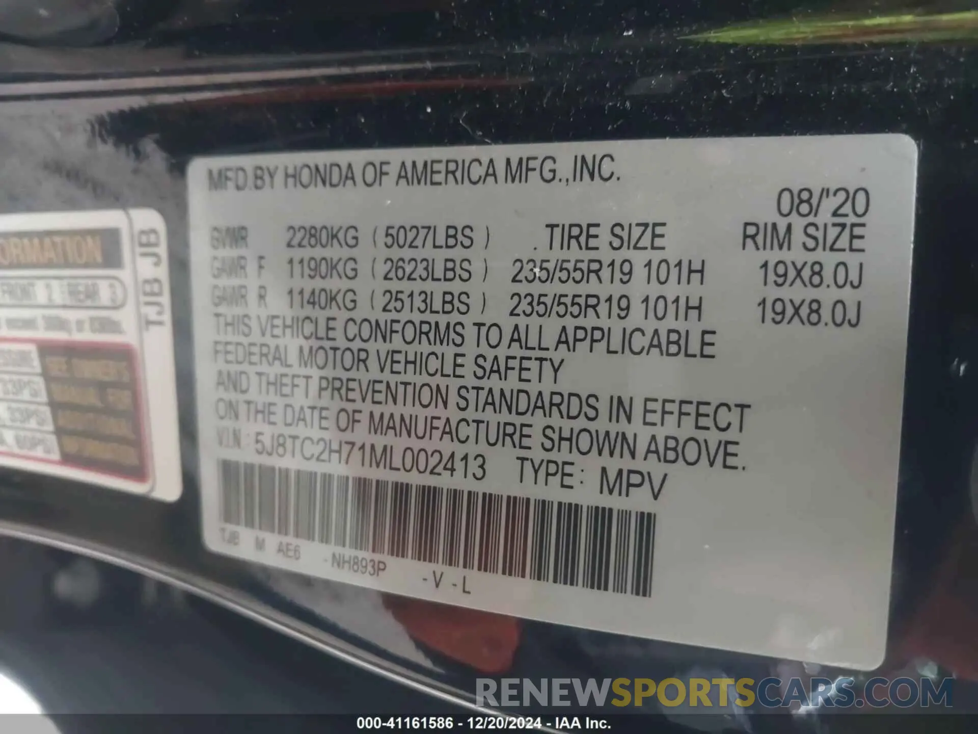9 Фотография поврежденного автомобиля 5J8TC2H71ML002413 ACURA RDX 2021