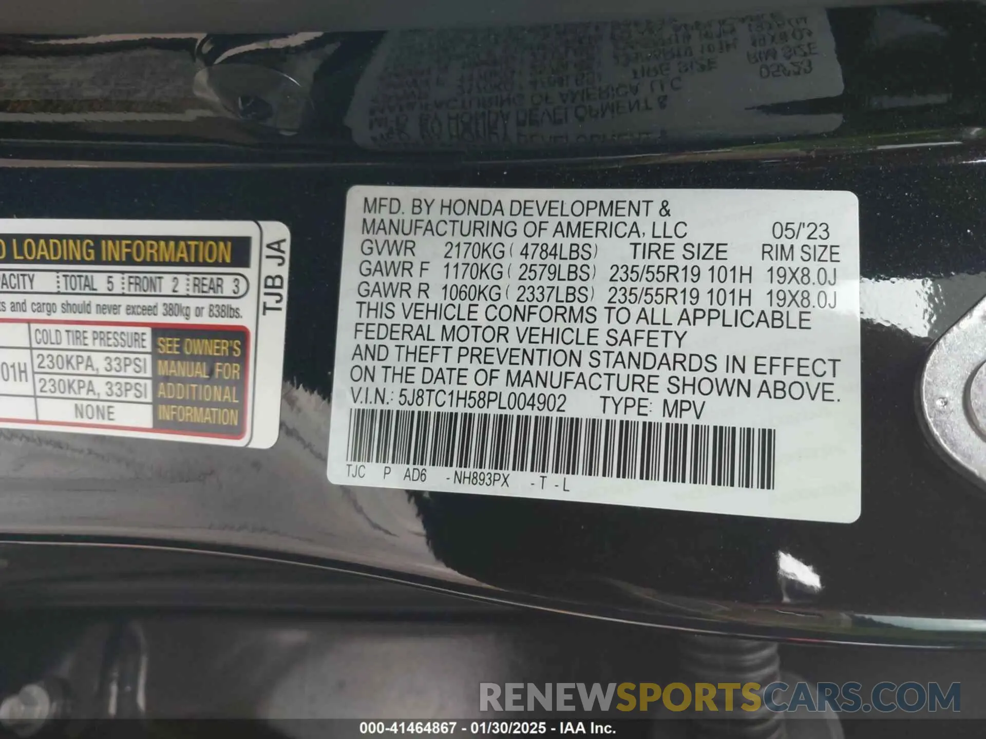 9 Фотография поврежденного автомобиля 5J8TC1H58PL004902 ACURA RDX 2023