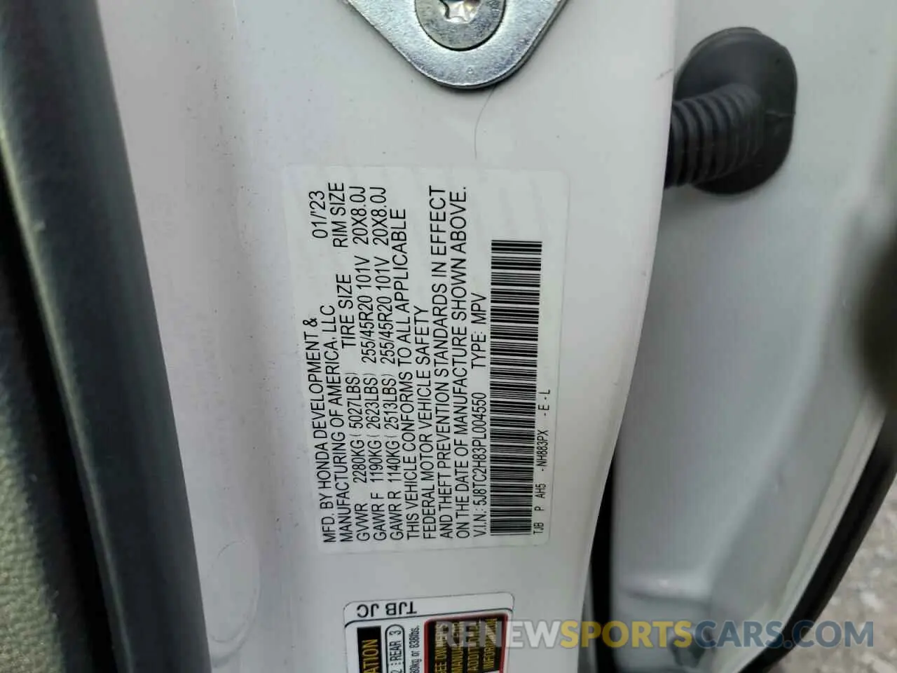 13 Photograph of a damaged car 5J8TC2H83PL004550 ACURA RDX 2023